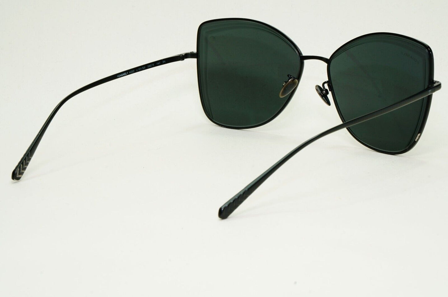 Chanel Sunglasses Black Square Metal Butterfly Large 4253 c.101/S4 59mm