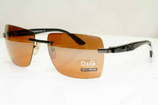 Authentic DOLCE & GABBANA Womens Vintage Sunglasses Black D&G 2091 187 30826