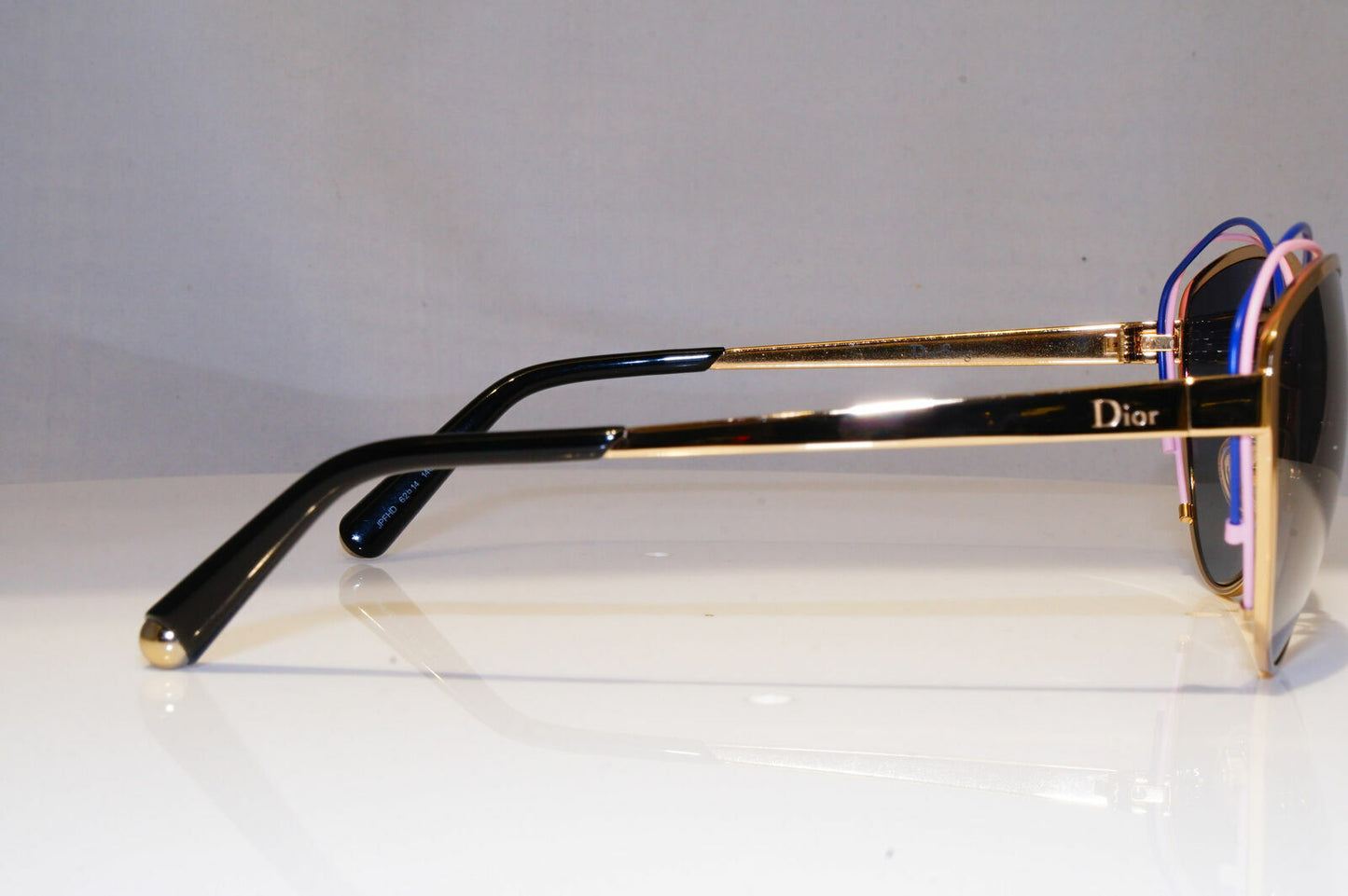 Authentic DIOR Womens Sunglasses Gold Butterfly Vintage SONGE JPFHD 21371