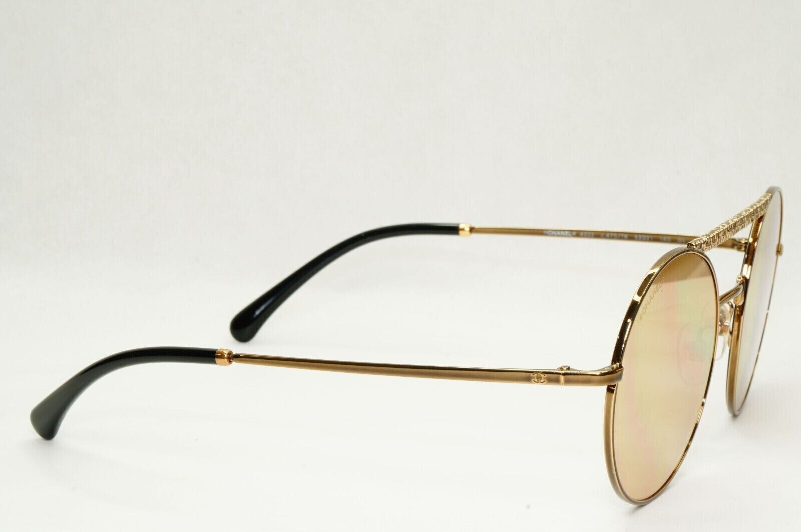 Chanel Sunglasses Bronze Gold Mirror Metal Round Brown 4232 c.470/T6 200324