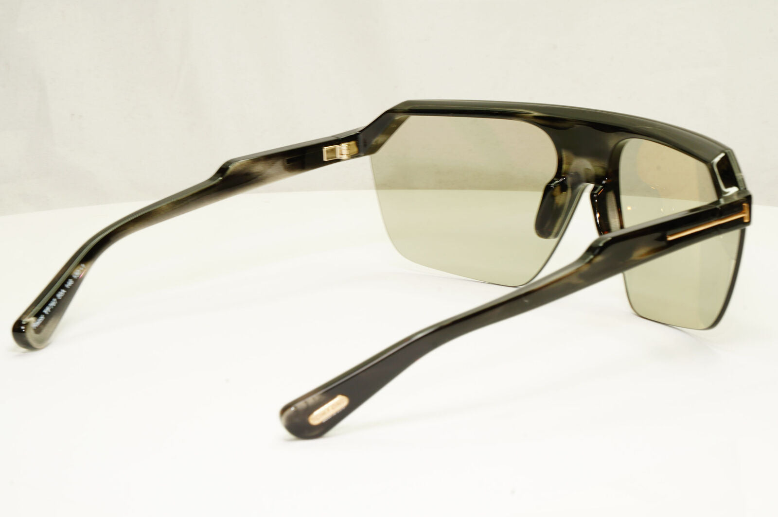 Authentic Tom Ford Mens Shield Visor Grey Havana Sunglasses Razor TF 797 56A