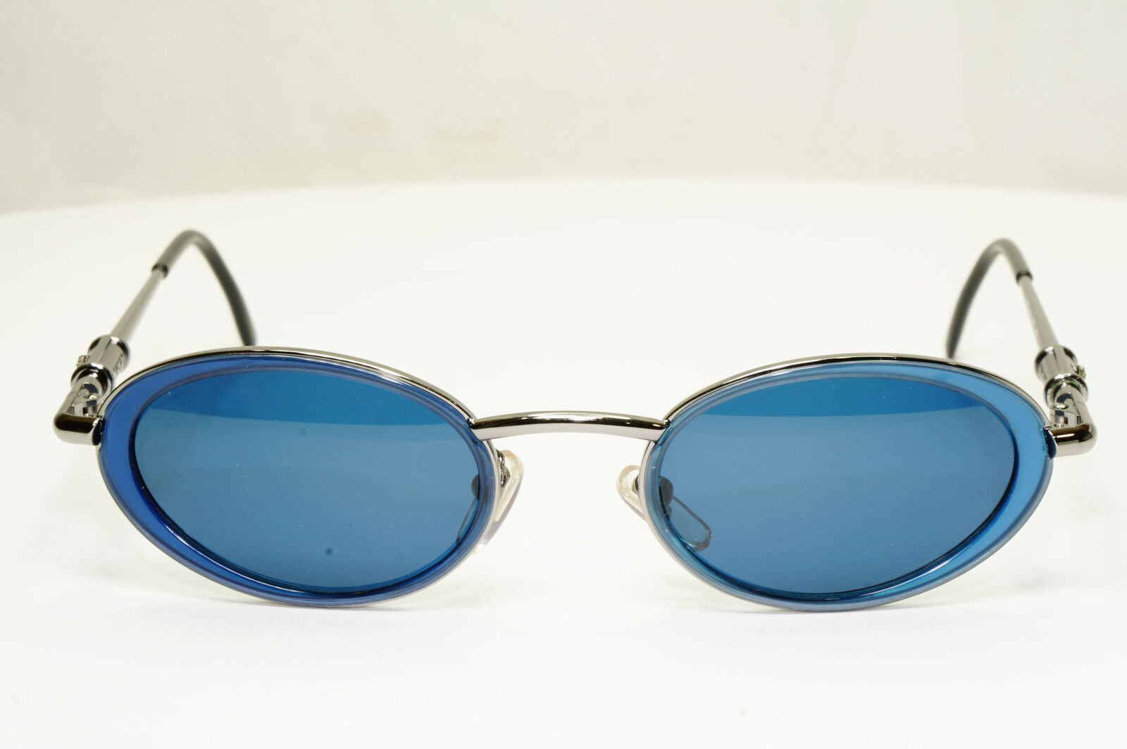 Gianni Versace 1996 Vintage Womens Blue Silver Medusa Sunglasses MOD X13 COL A35