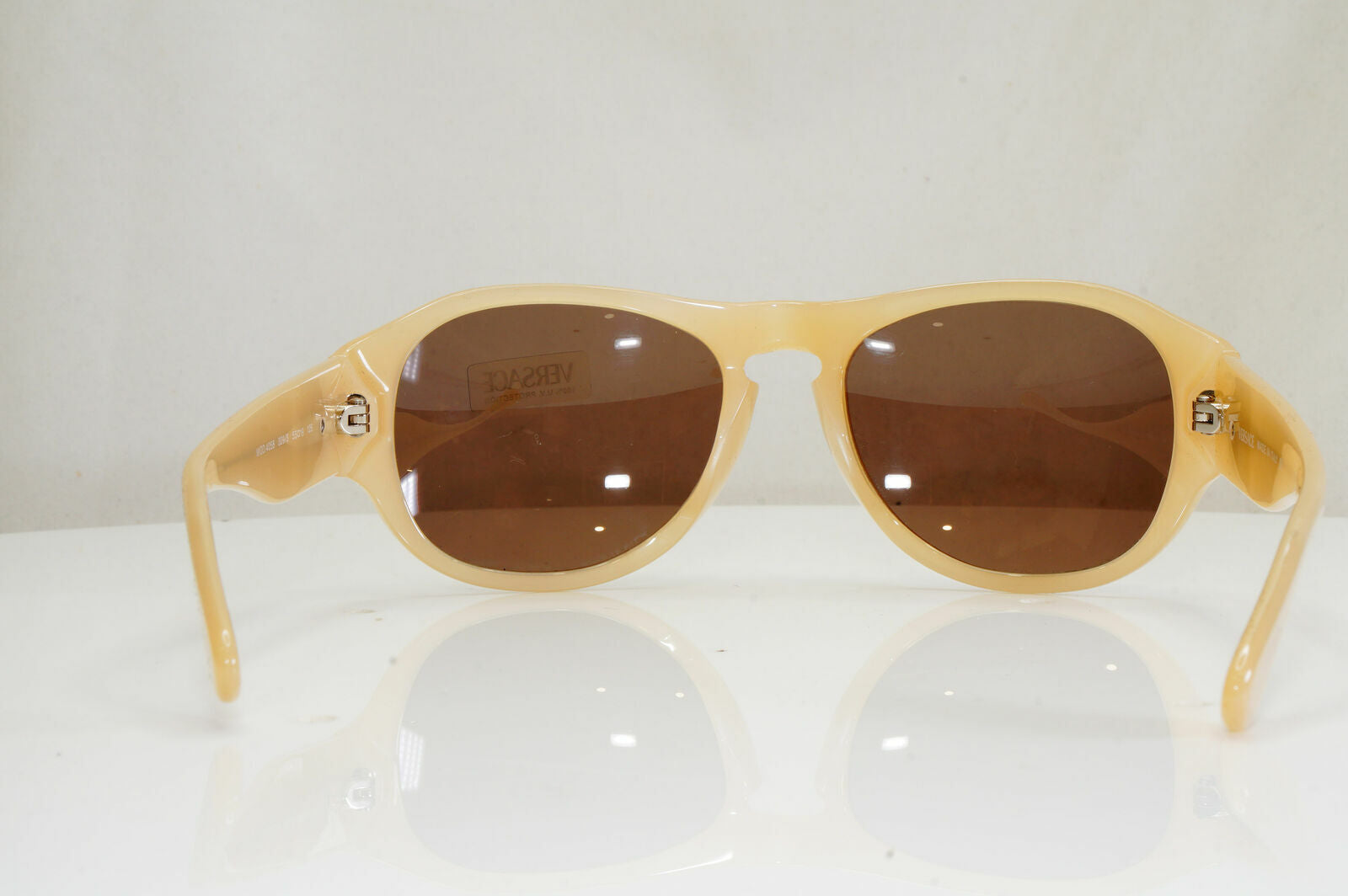 Versace Nude Silver Medusa Beige Sunglasses Square Womens 4058 329/3 28505