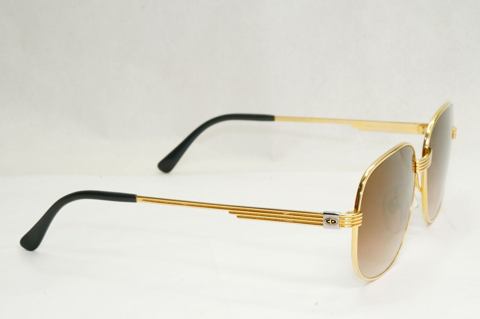Dior Monsieur Sunglasses 1990s Vintage Japan Gold Brown Square 2380 42 270324