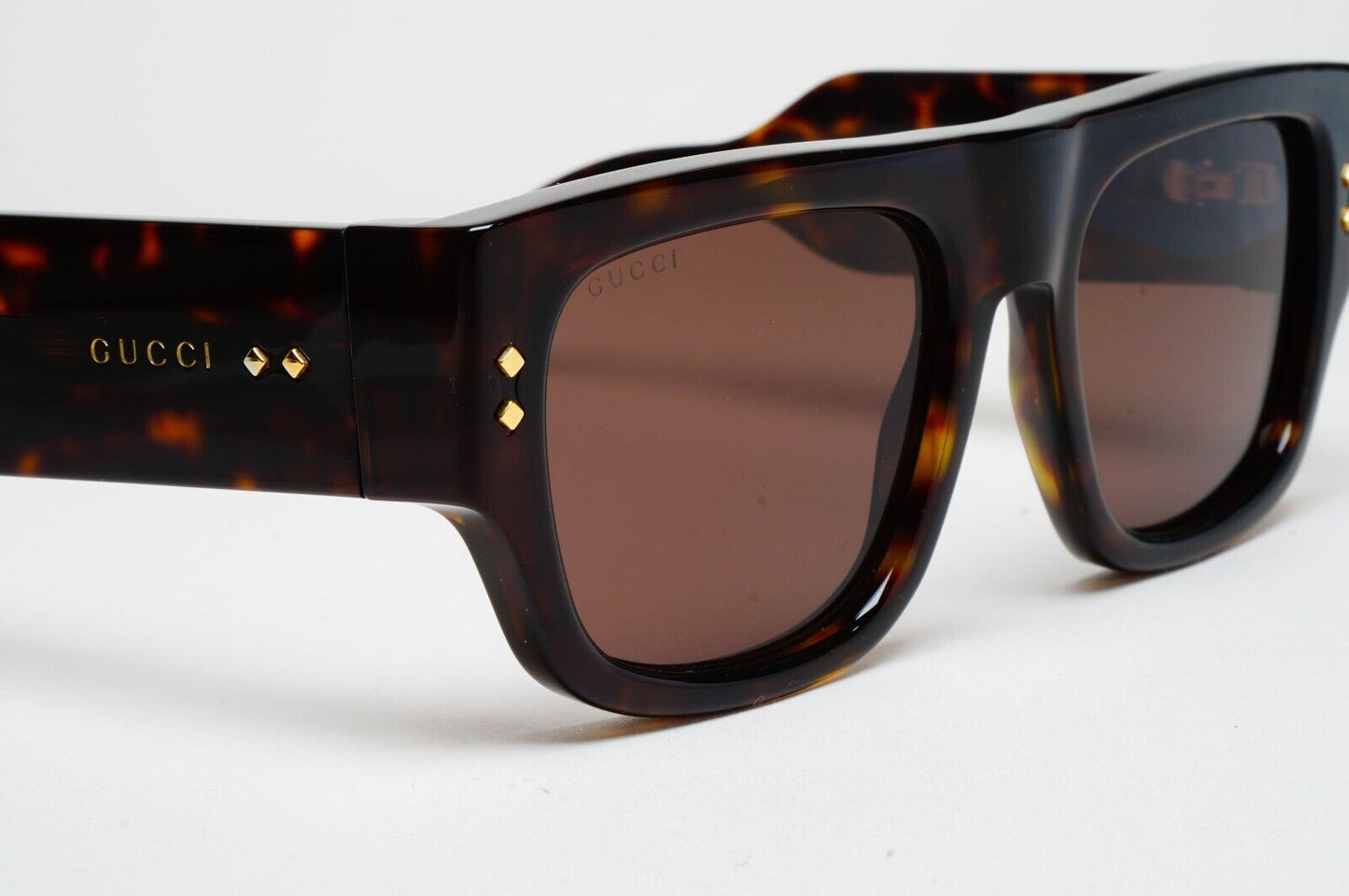 Gucci Sunglasses 2023 Brown Tortosise Square Heavy Thick GG1262S 002 290125