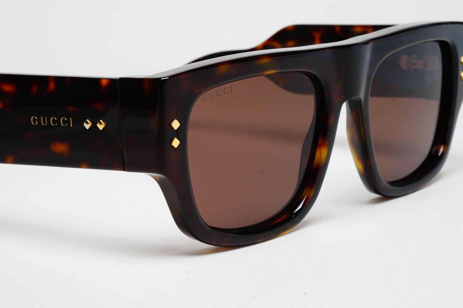 Gucci Sunglasses 2023 Brown Tortosise Square Heavy Thick GG1262S 002 290125