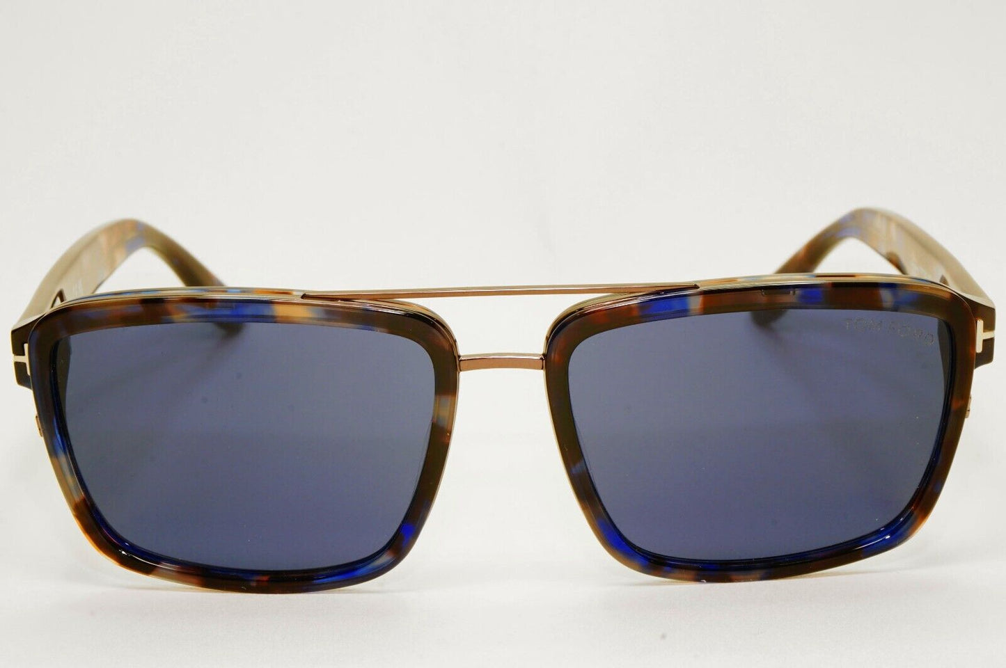 Tom Ford Sunglasses Anders Blue Brown Marble Square FT0780 TF 780 55V 58mm