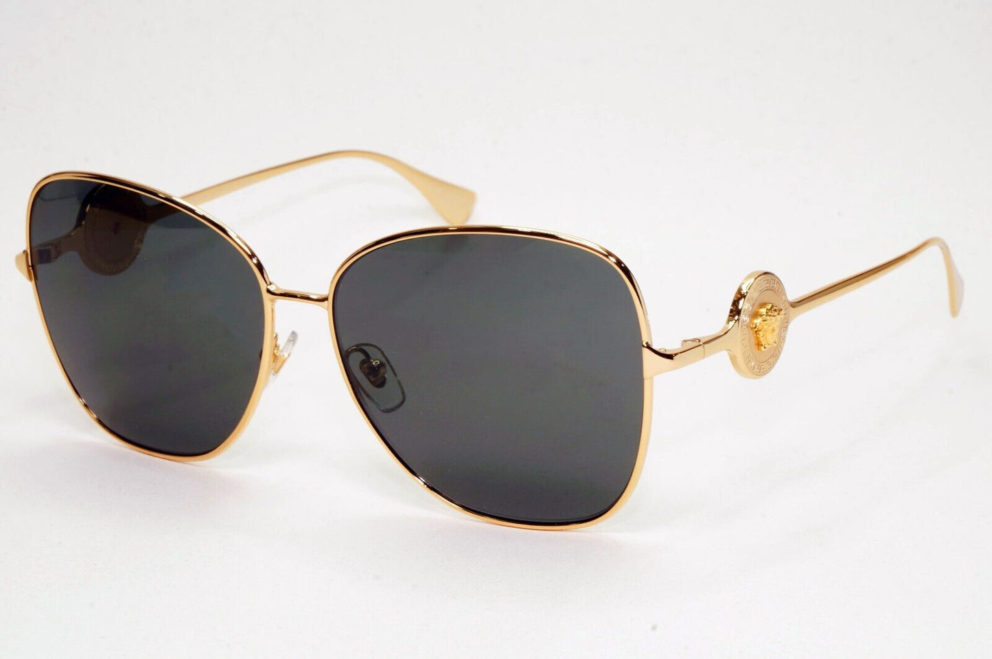 Versace Sunglasses Gold Medusa Metal Black Square Large MOD VE 2256 1002/87 60mm