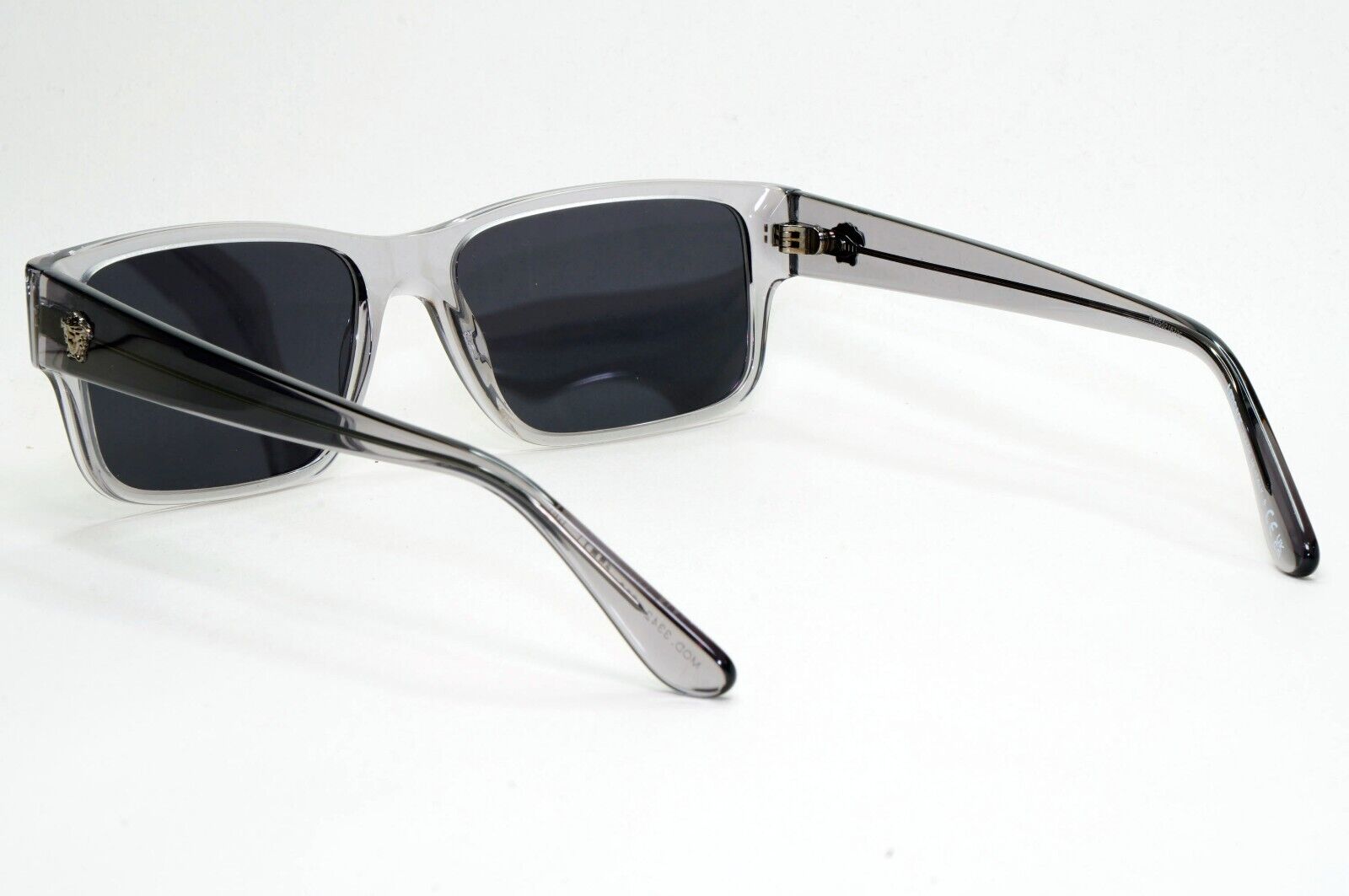 Versace Sunglasses Grey Transparent Black Square Medusa MOD 3342 593 57mm