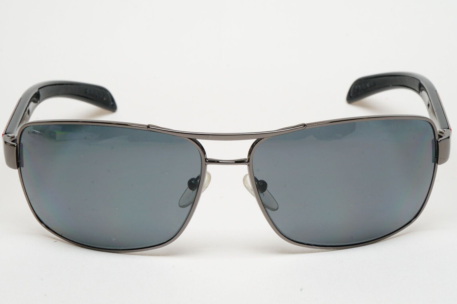 Prada Sunglasses Polarised Gunmetal Grey Square PS54IS SPS 54I 5AV-5Z1 250125