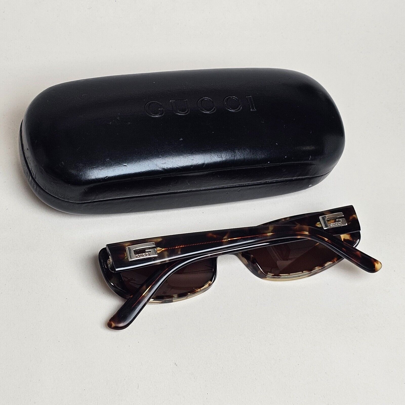 Gucci Sunglasses 1998 Vintage Brown Rectangle Small GG 2452/S 4TM 51mm 310125