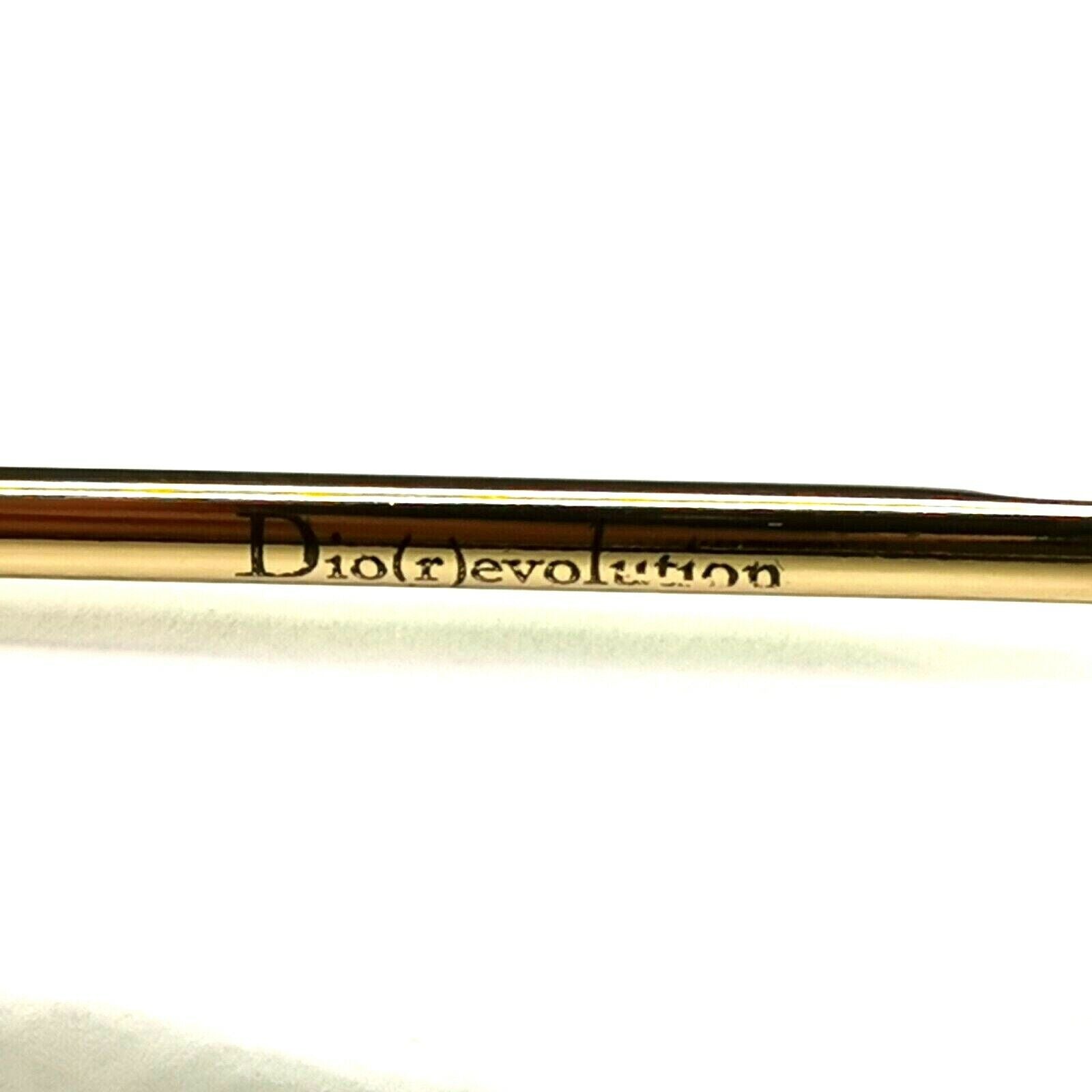 Dior Gold Black Pilot Metal Sunglasses Revolution 2M22K Star Womens Mens
