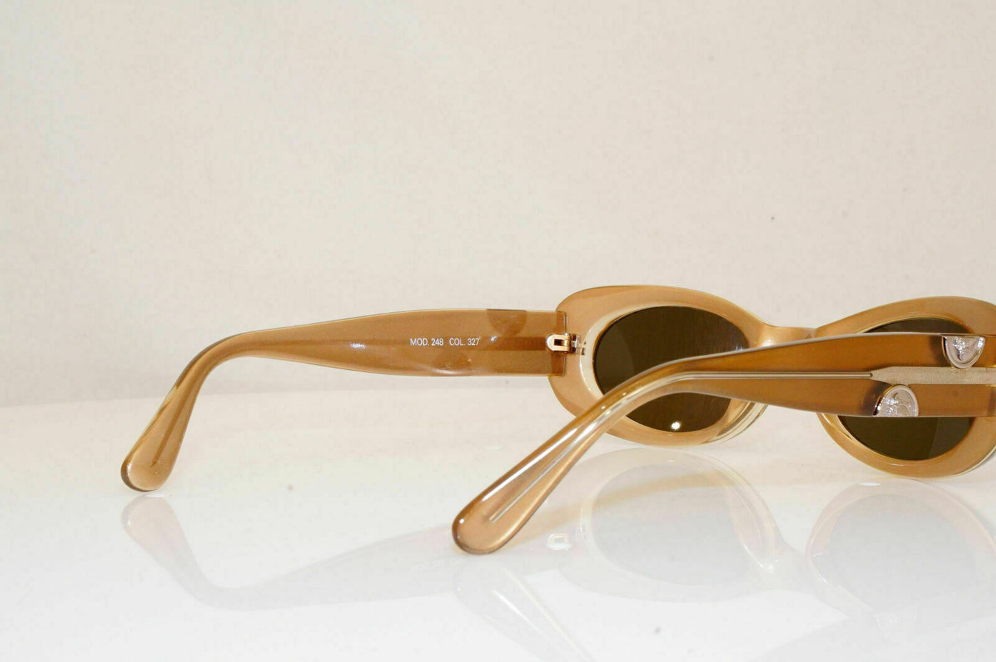 Gianni Versace 1996 Vintage Medusa Split Coin Sunglasses Brown MOD 248 COL 327