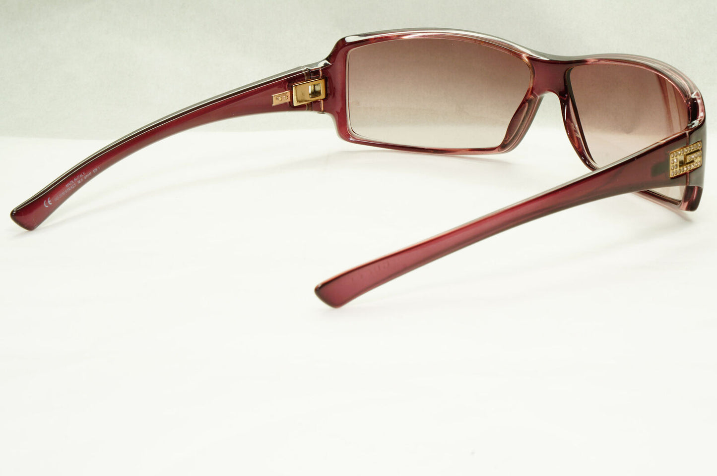 Gucci Sunglasses 1999 Pale Burgundy Rose Red Rectangle GG 2515/STRASS NL9 180224