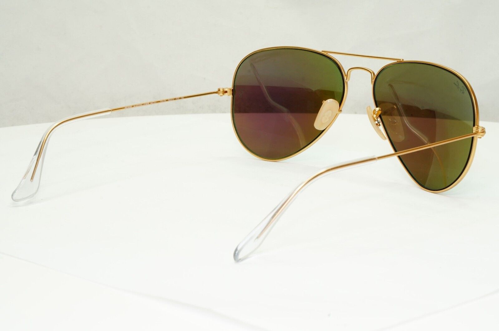 Ray-Ban Sunglasses Aviator Green Mirror Matte Gold Flash RB 3025 112/19 58mm