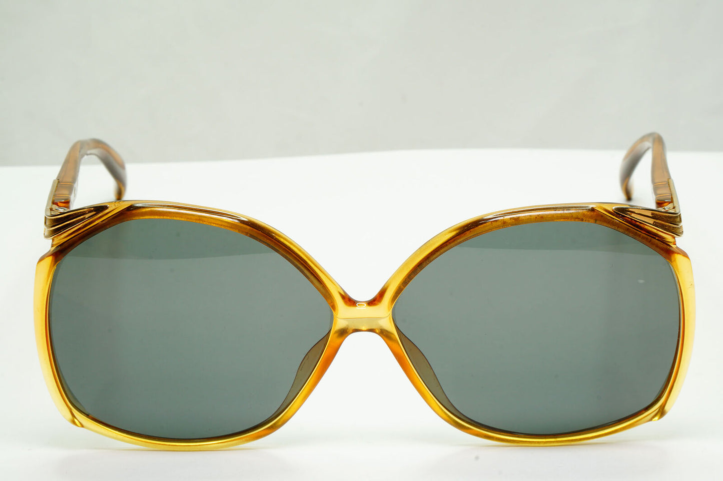 Dior 1990s Vintage Sunglasses Brown Honey Green Square Germany 2104 10 251122