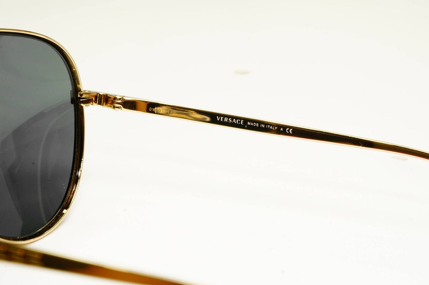 Versace Sunglasses Gold Pilot Metal Black Grey MOD VE 2217 1002/87 59mm