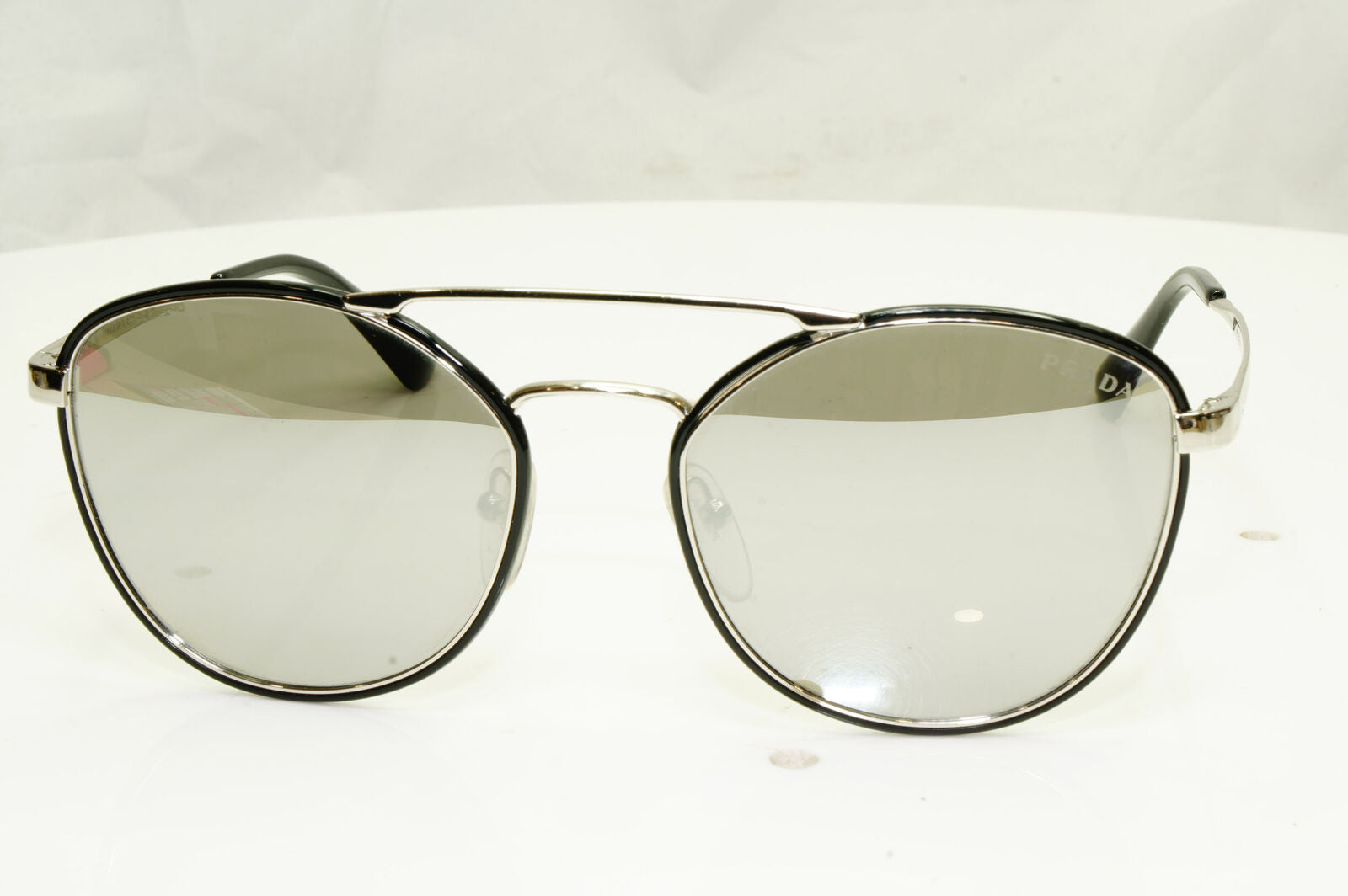 Authentic Prada Womens Mirror Vintage Sunglasses Silver SPR 83T 1AB-2S0 32994