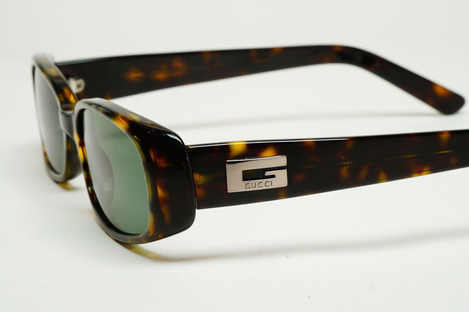 Gucci Sunglasses 1998 Vintage Brown Green Rectangle GG 2452/S 05L 050225