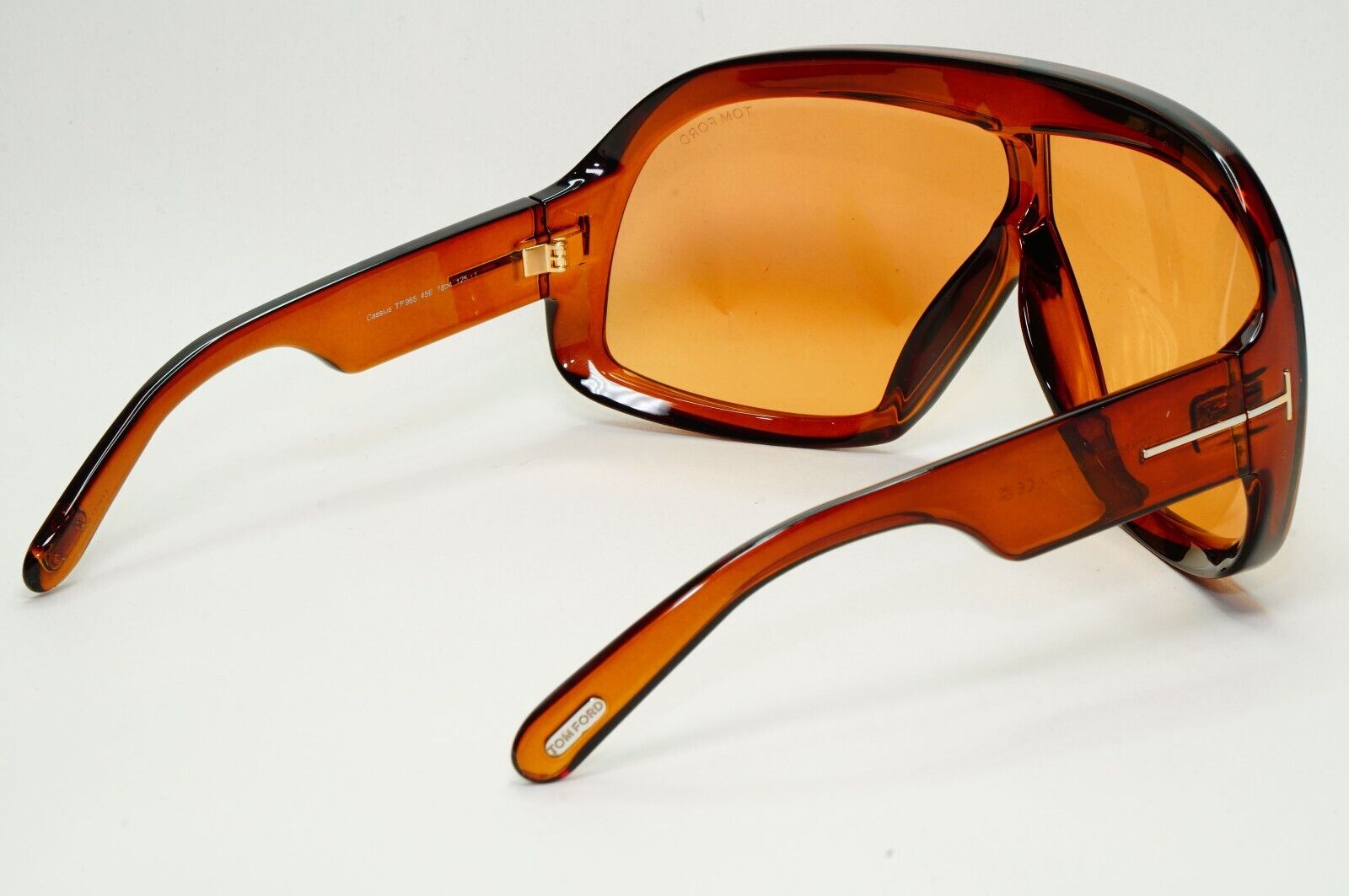 Tom Ford Sunglasses Cassius Brown Transparent Oversized Unisex FT0965 TF 965 45E