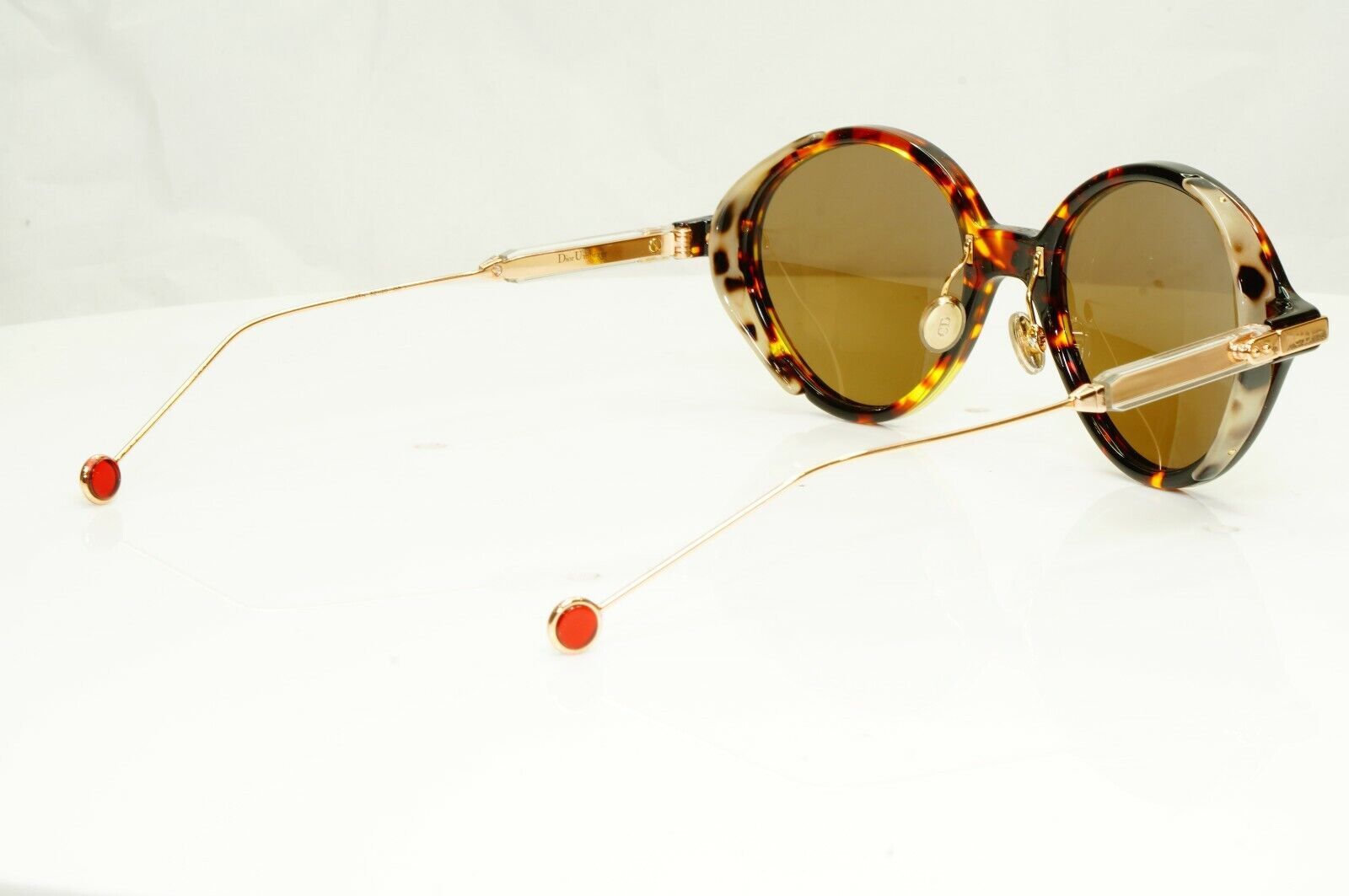 Authentic Dior Womens Sunglasses Round Umbrage Havana Brown N3 Gold 0X3TN