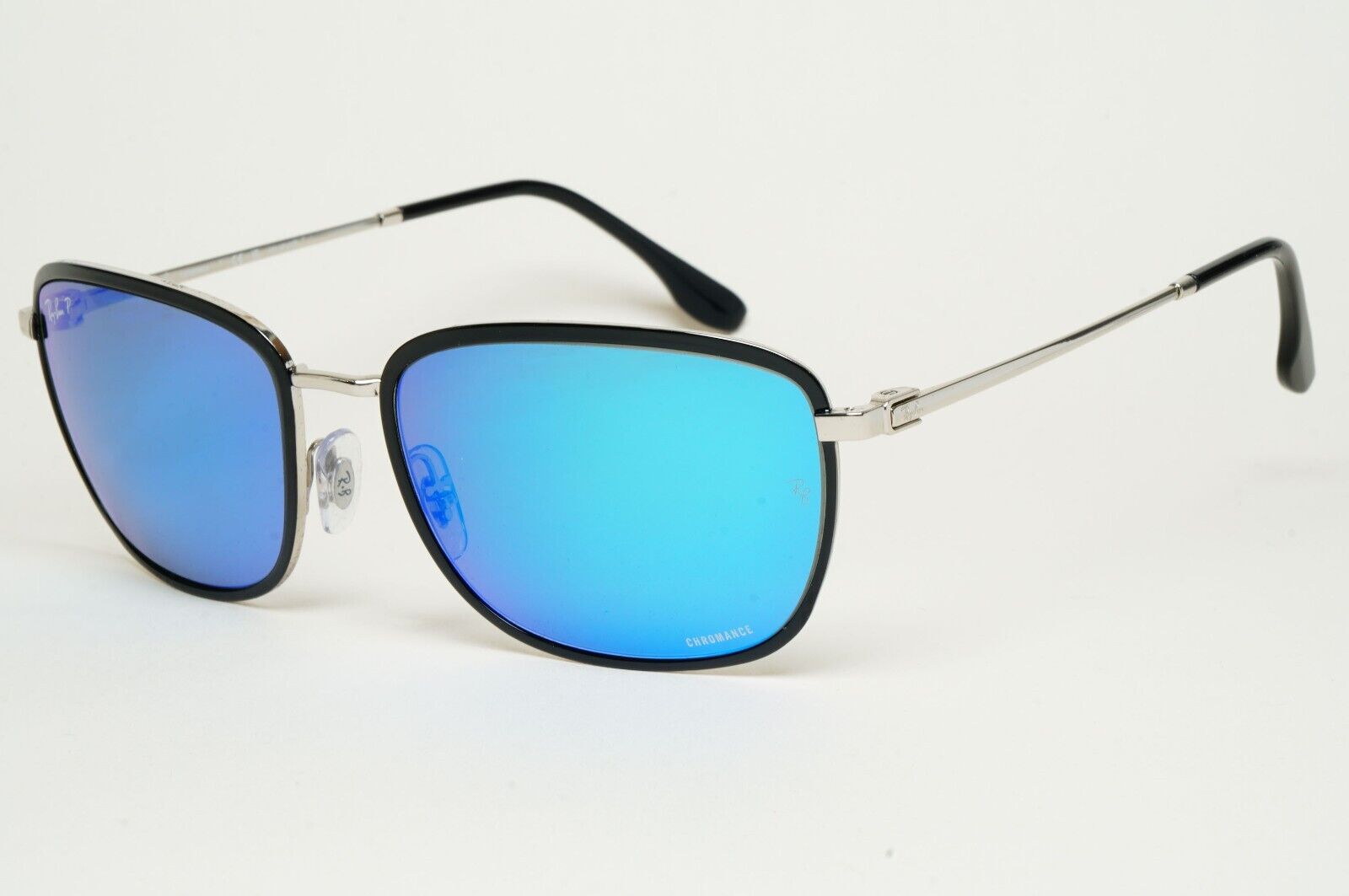 Ray-Ban Sunglasses Polarized Chromance Blue Black Silver RB 3705 9144/4L 60mm
