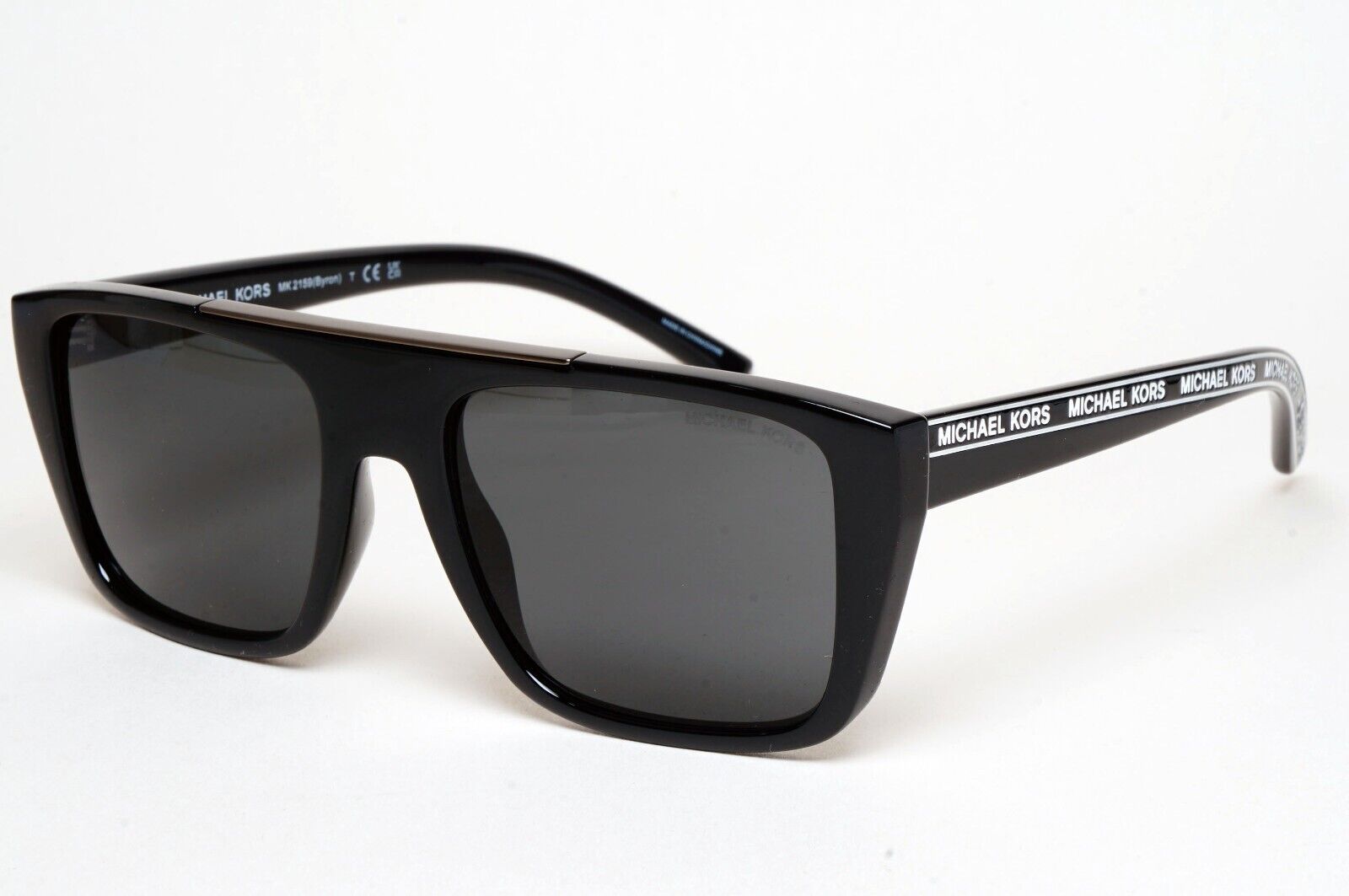 Michael Kors Sunglasses Black Suqare Monogram MK 2159 Byron 3005/87 55mm