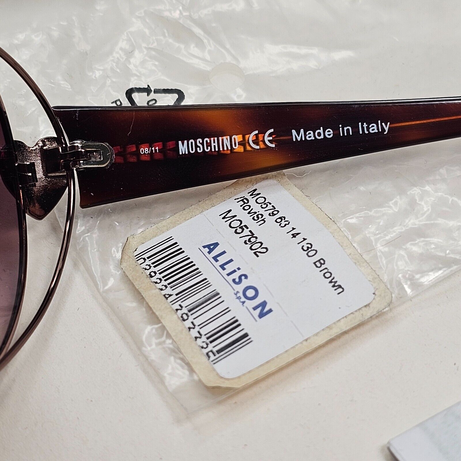 Moschino Sunglasses 2005 Vintage Brown Bronze Oval Heart MO579 02 101124
