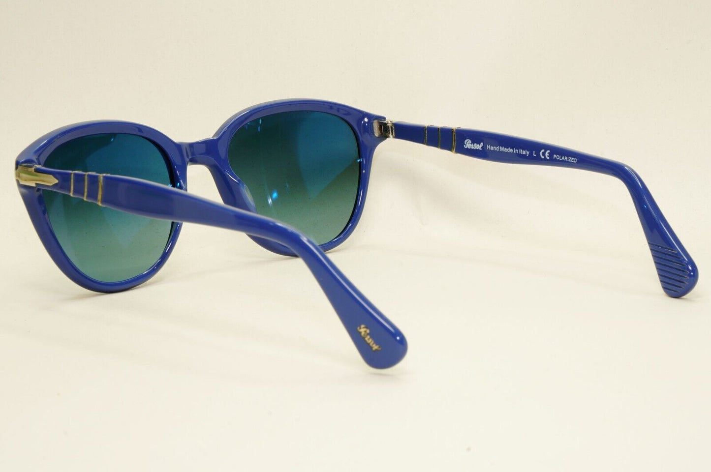 Persol Sunglasses 2012 Capri Blue Polarised Gradient Silver 3025-S 962/S3 53mm