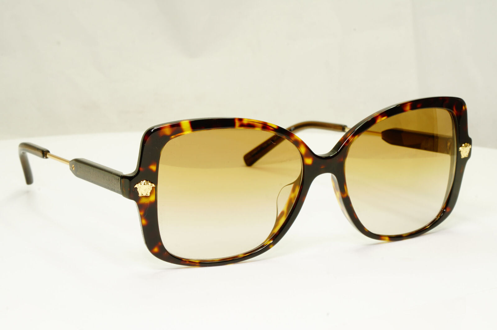 Authentic Versace Womens Square Sunglasses Brown Havana Gold 4390 F 108/6E