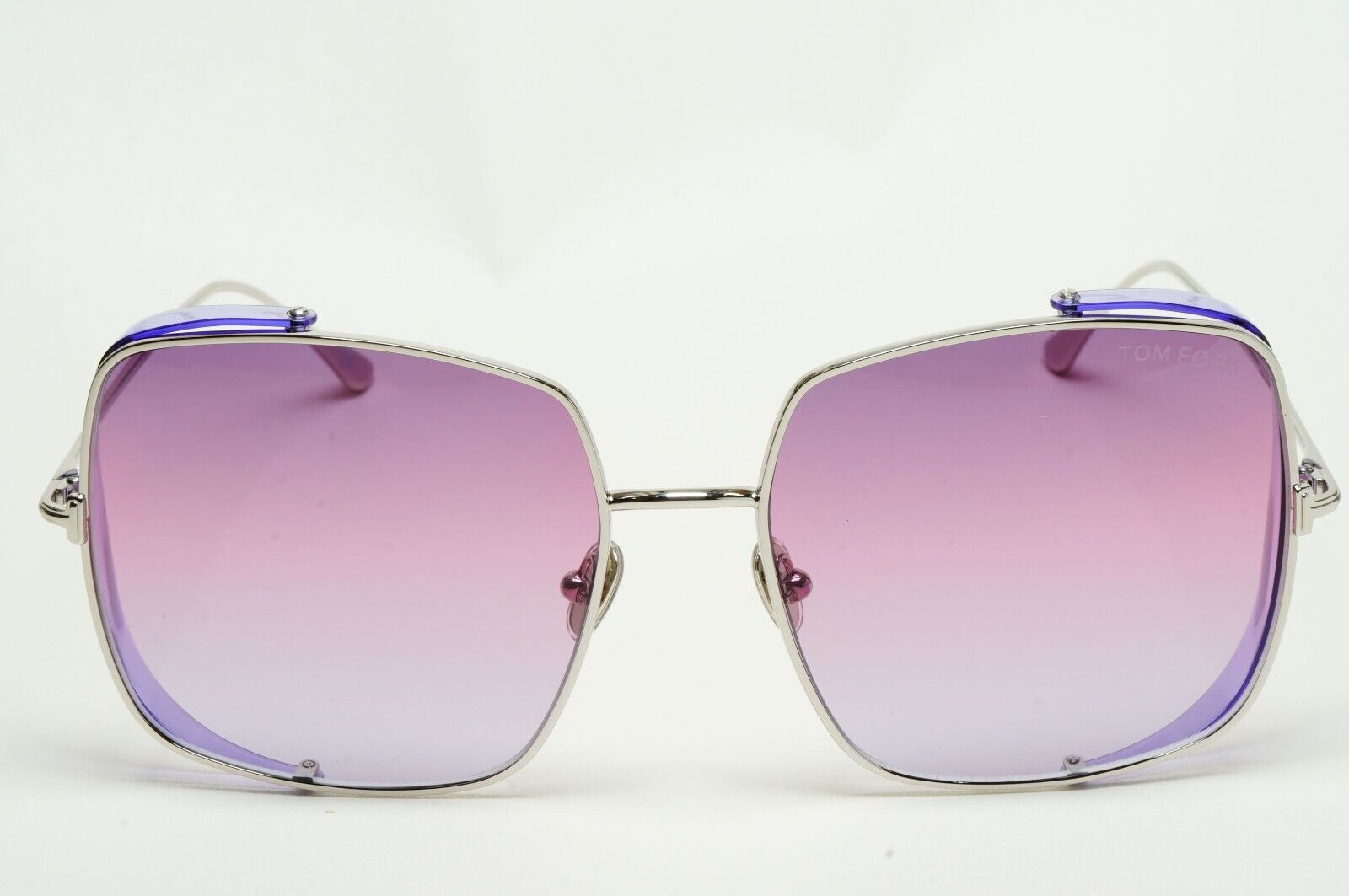 Tom Ford Sunglasses Toby-02 Pink Violet Silver Side Shields FT0901 TF 901 16Z