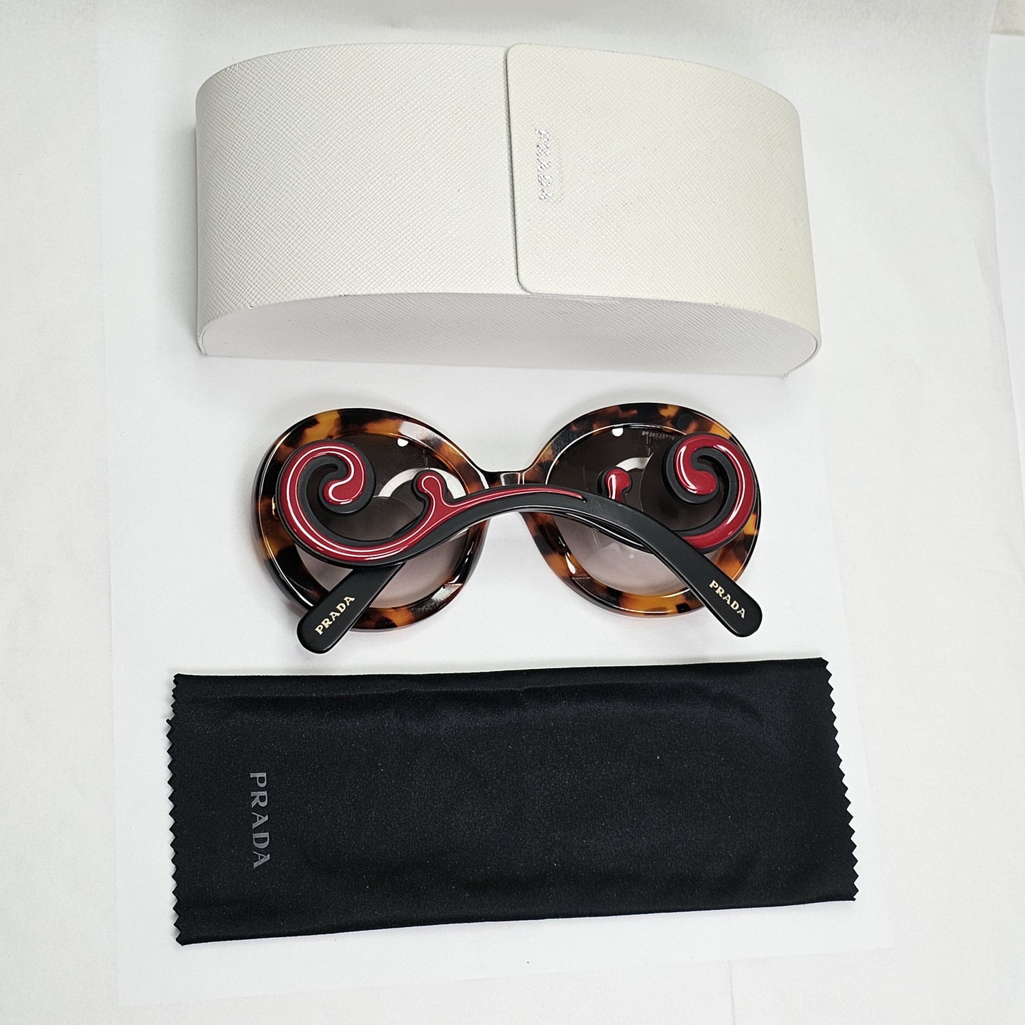 Prada Sunglasses Baroque Swirl Brown Red Gradient PR08TS SPR 08T VAH-4K0 141223