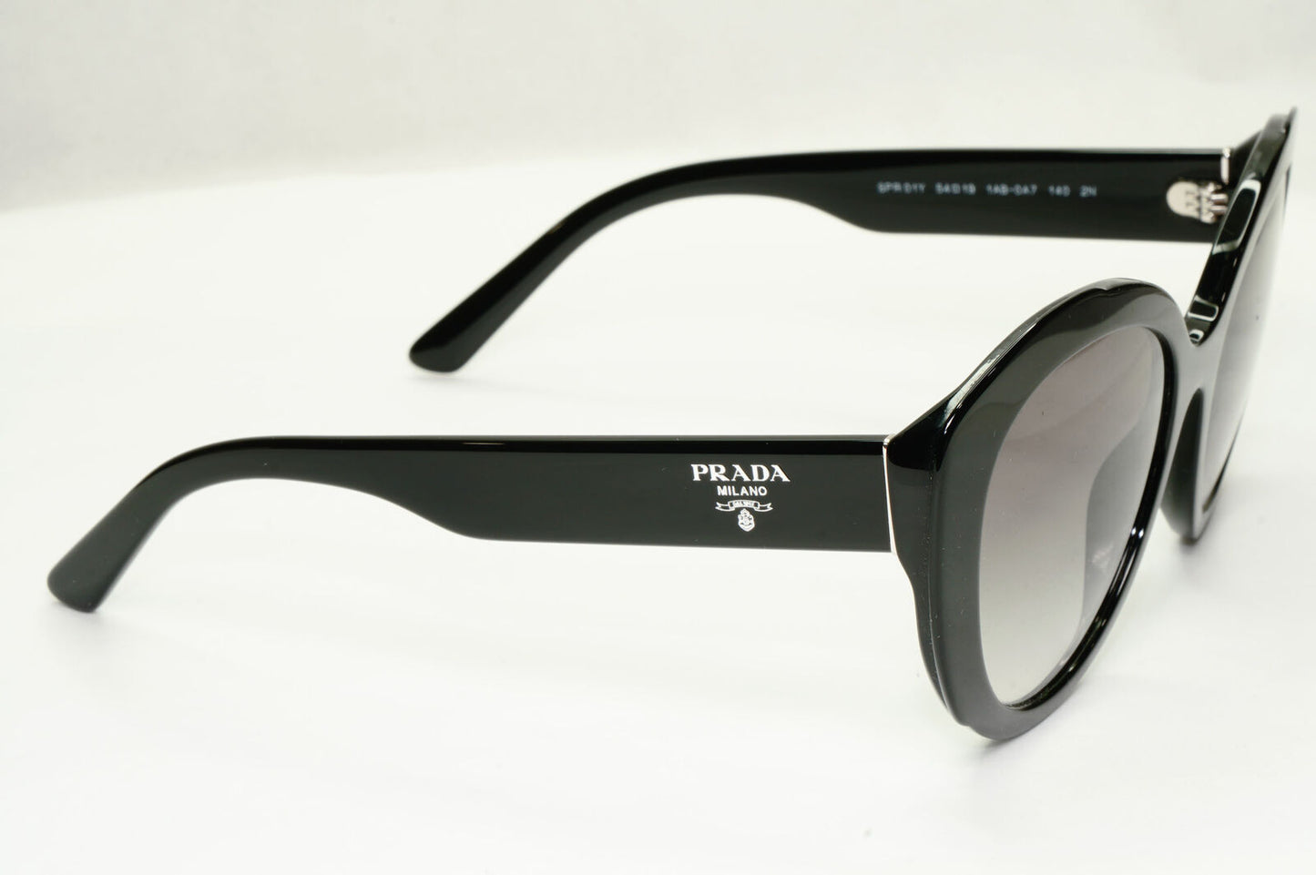 Prada Sunglasses Black Gradient Smoke Grey Milano PR01YS SPR 01Y 1AB-0A7