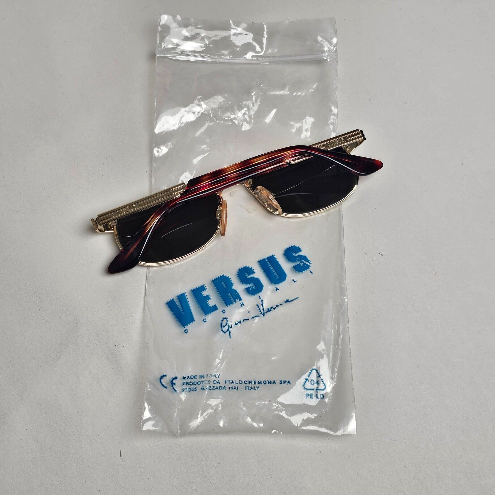 Versus Sunglasses 1996 by Gianni Versace Vintage Gold Grey MOD F17 COL 030