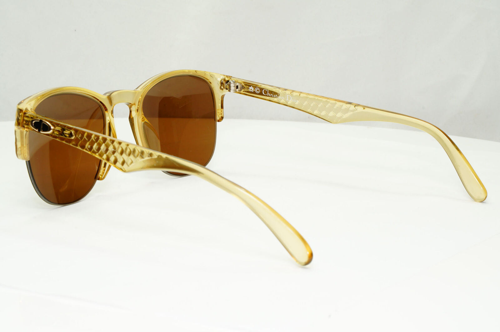 Dior 1990s Vintage Sunglasses Transparent Honey Brown Germany 2376 20 071222
