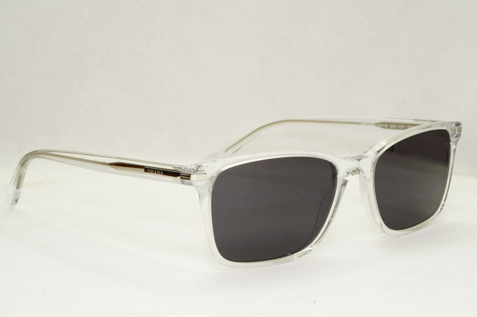 Prada Sunglasses Black Transparent Crystal Square PR14WV VPR 14W 2AZ-1O1 56mm