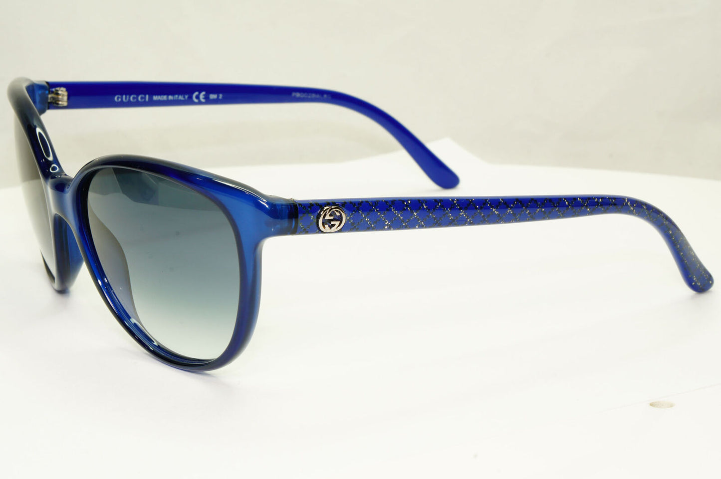 Gucci 2013 Sunglasses Blue Monogram Grey Smoke Gradient Square GG 3633/S DXRJJ