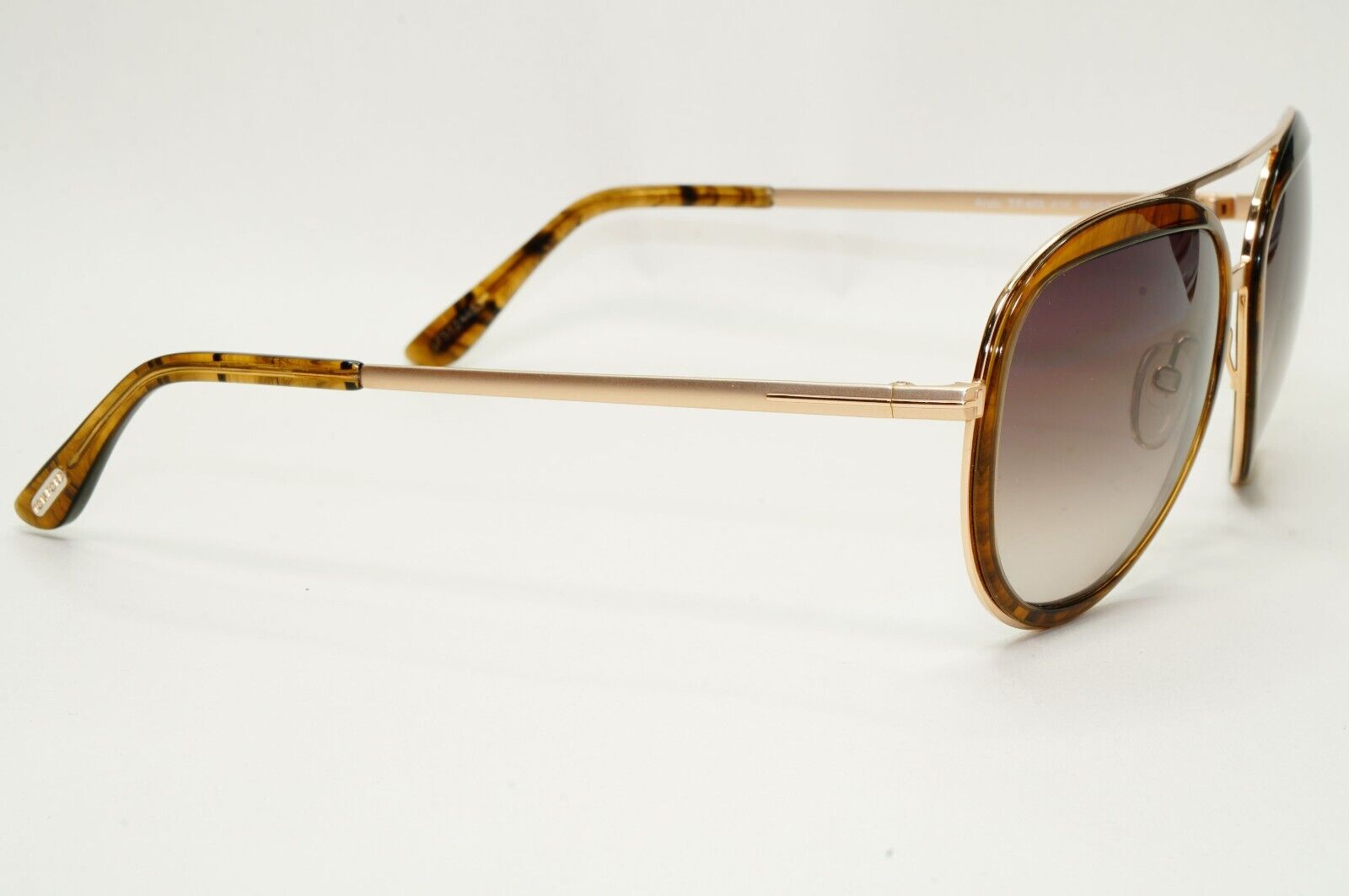 Tom Ford Sunglasses Andy Gold Brown Gradient Pilot FT0468 TF 468 41K 58mm