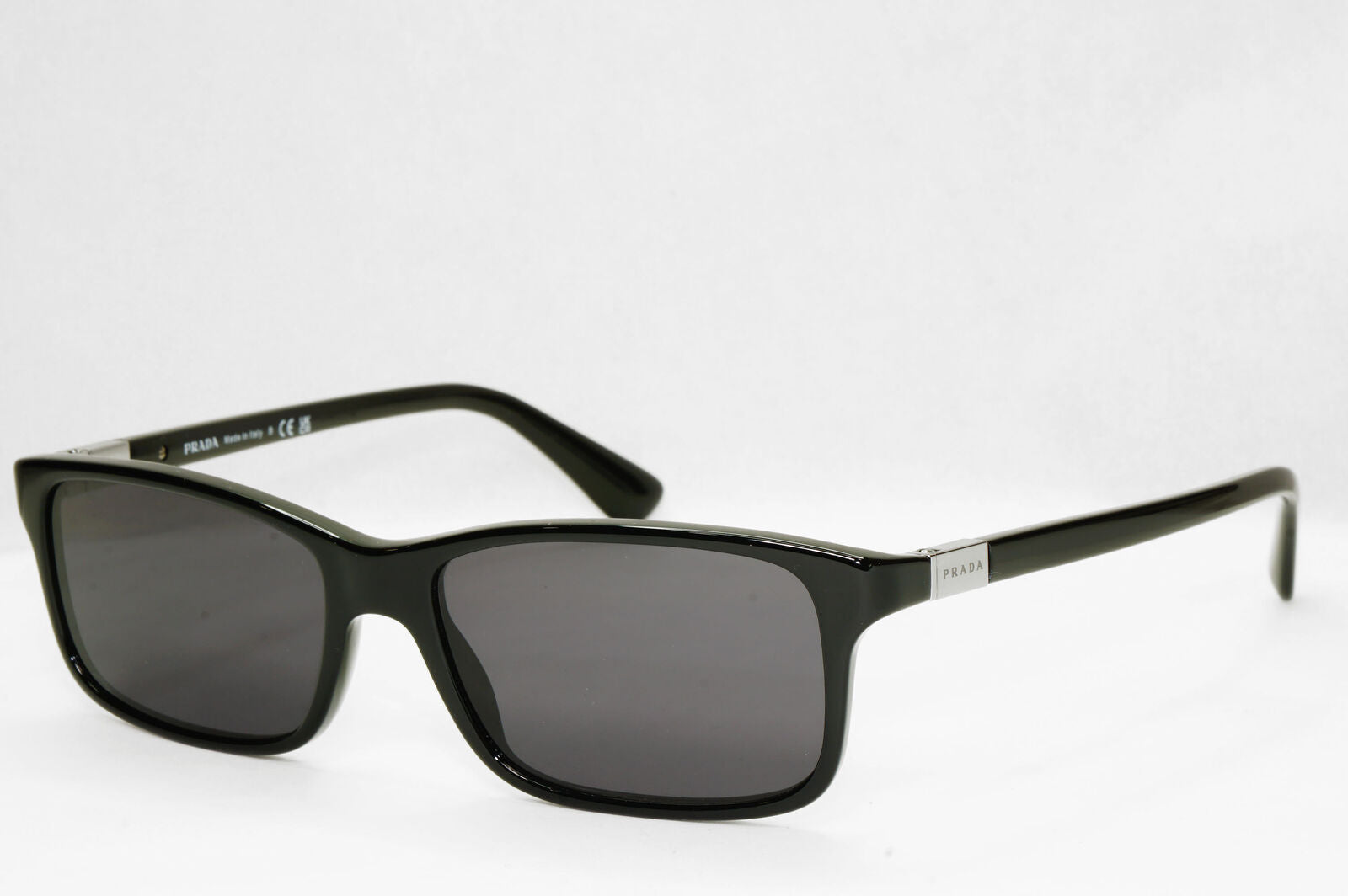 Prada Sunglasses Black Rectangle Square Fashion PR06SV VPR 06S 1AB-1O1 56mm