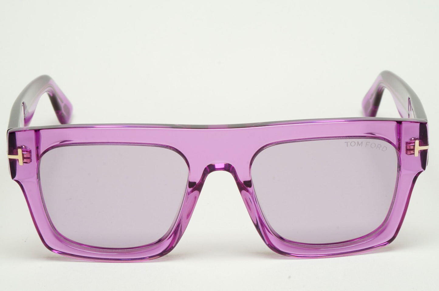Tom Ford Sunglasses Fausto Violet Transparent Square FT0711 TF 711 81Y 53mm