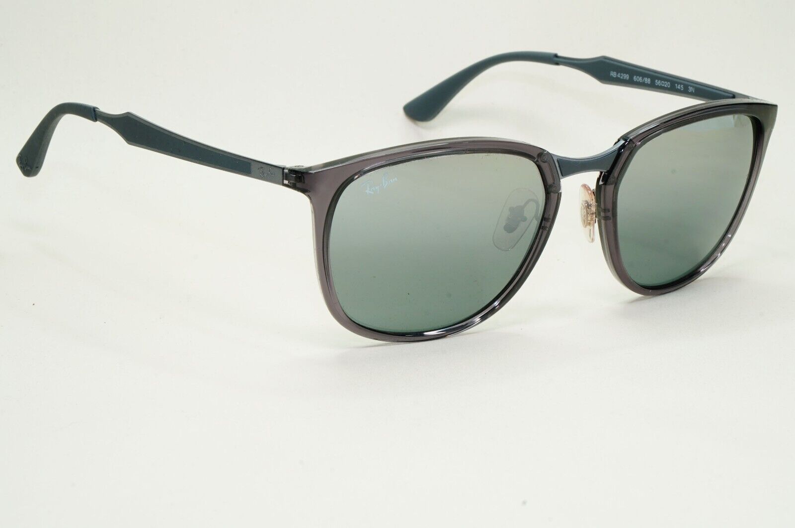 Ray-Ban Sunglasses Grey Transparent Silver Mirror Square RB 4299 606/88