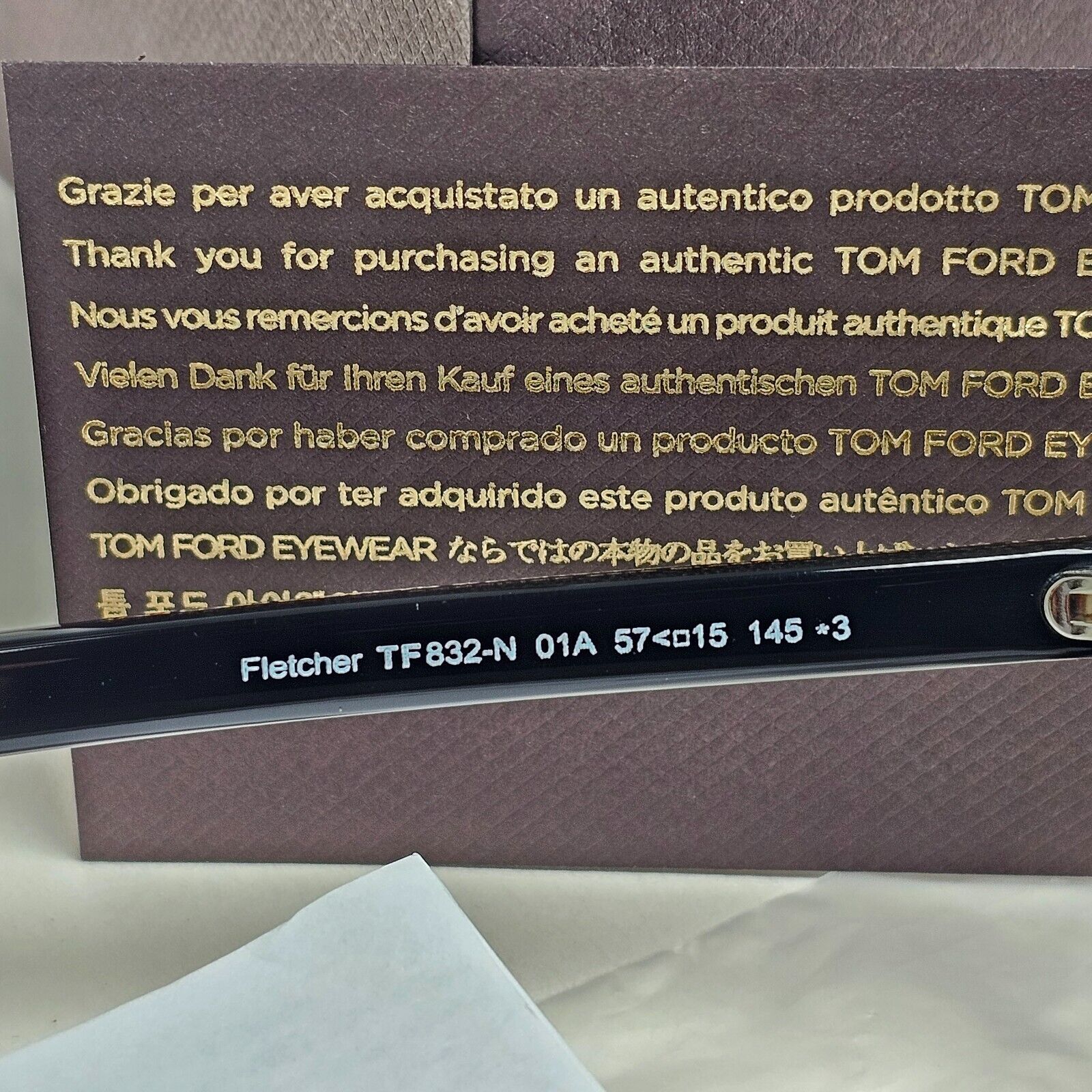 Tom Ford Sunglasses Fletcher Black Glossy Grey Smoke FT0832-N TF 832-N 01A 57mm