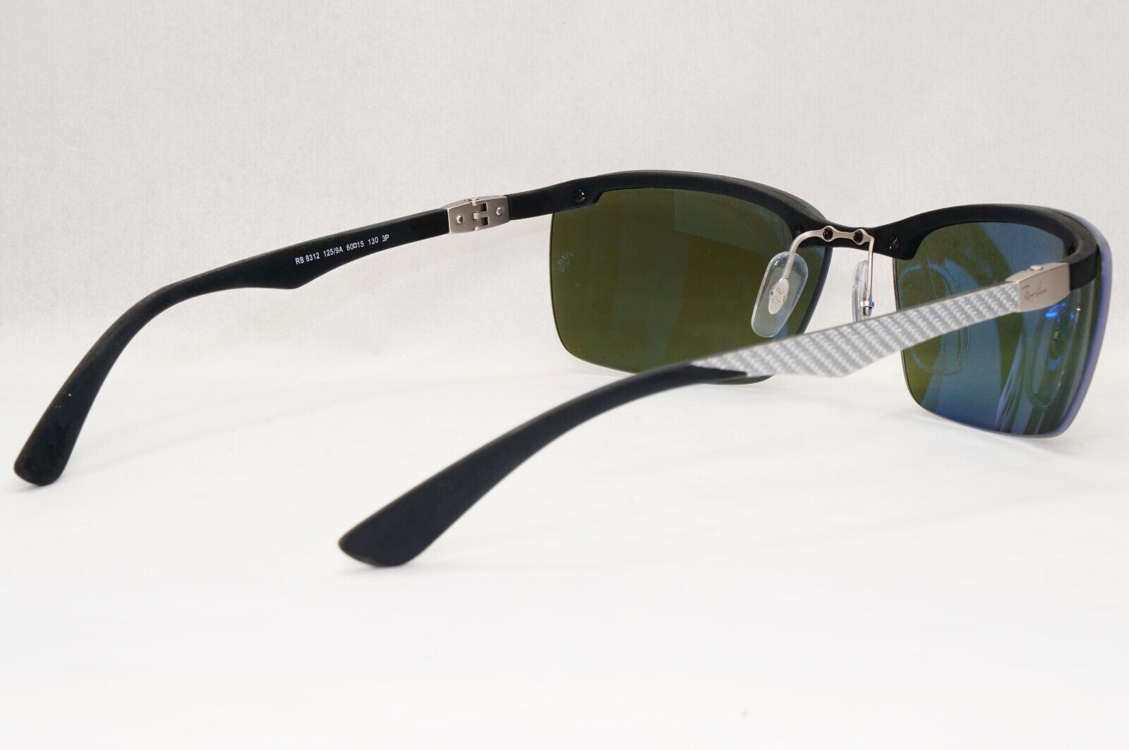 Ray-Ban Sunglasses Carbon Fibre 2013 Polarized Silver Green RB 8312 125/9A