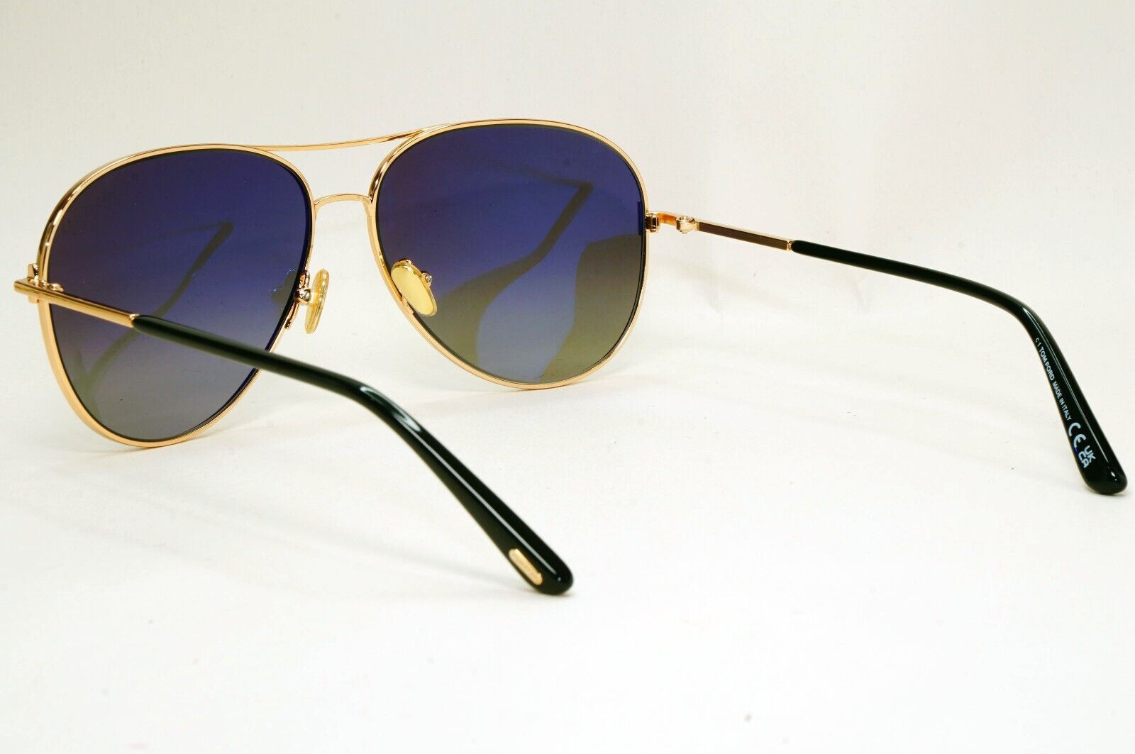 Tom Ford Sunglasses Clark Polarized Gold Pilot Grey FT0823 TF 823 28D 61mm
