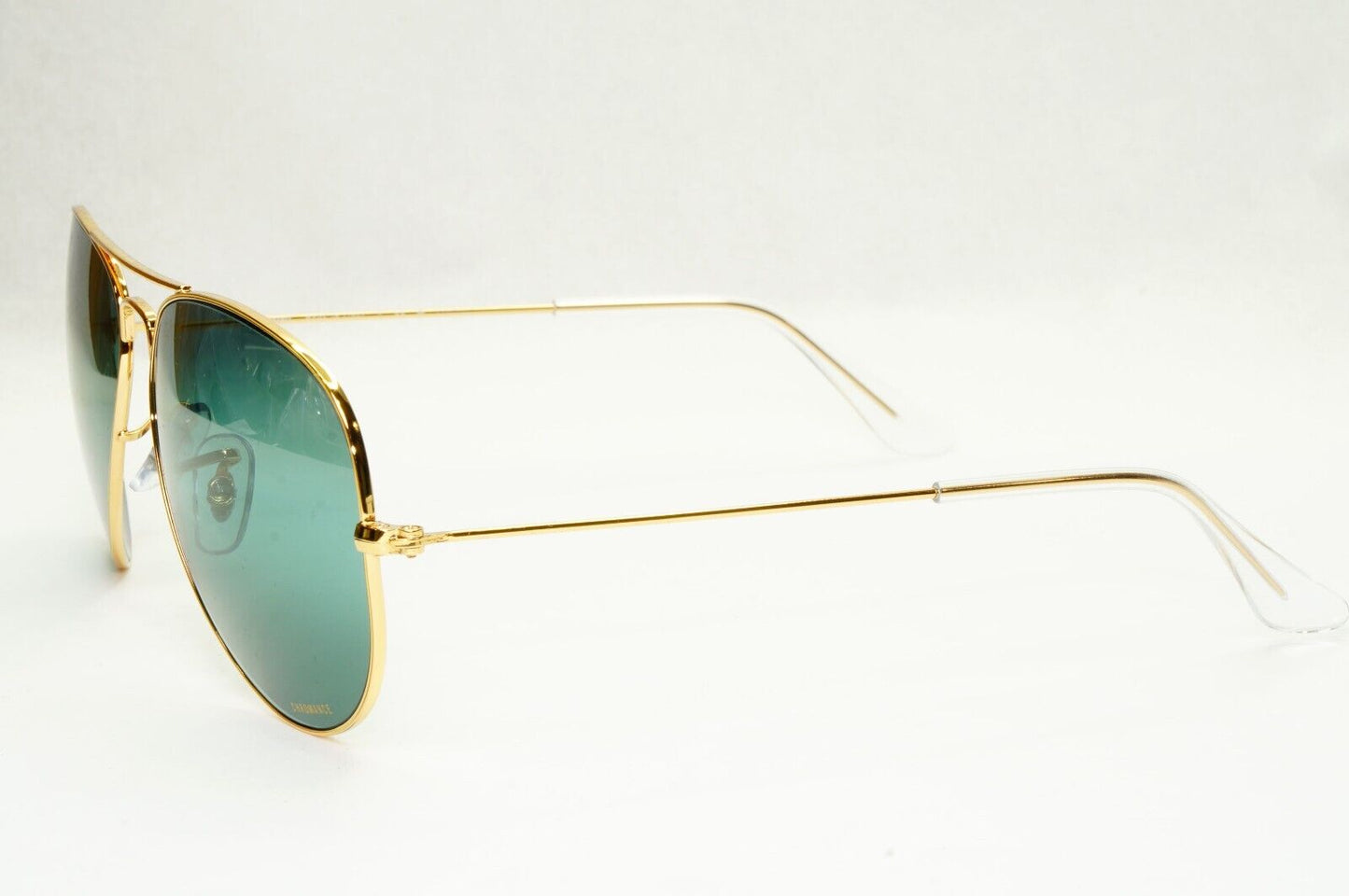 Ray-Ban Sunglasses Aviator Polarised Chromance Gold Green RB 3025 9196/G6 58mm