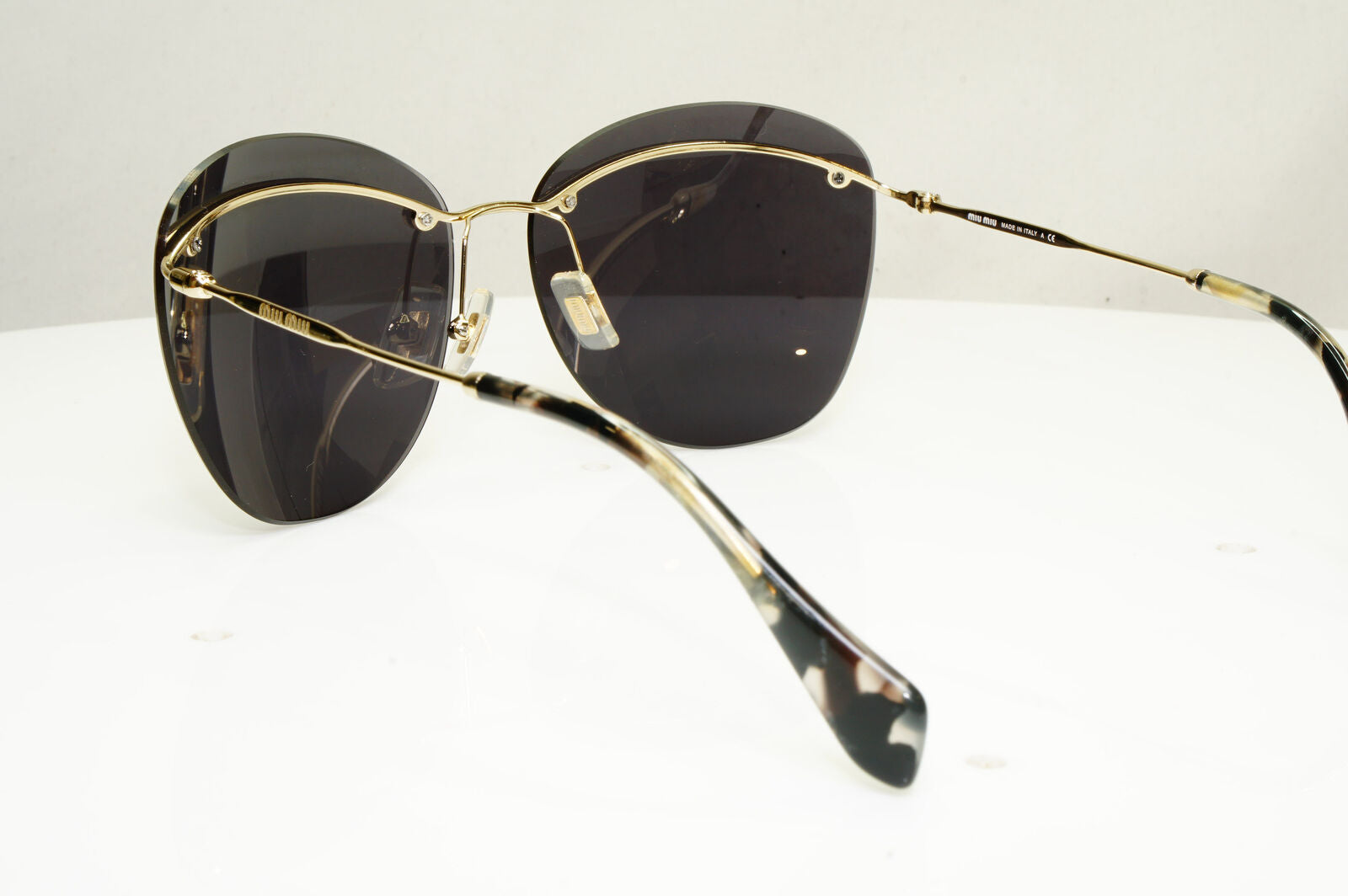 Authentic MIU MIU Womens Vintage Sunglasses Gold Rimless SMU 54P ZVN-3A2 30363