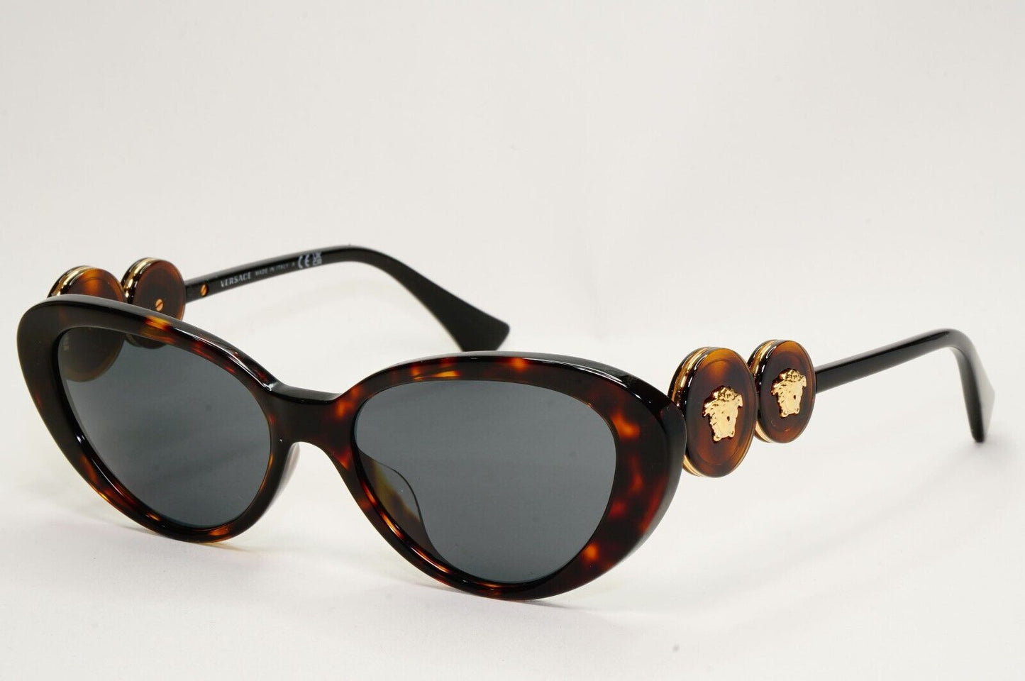 Versace Sunglasses Cat Eye Medusa Havana Brown Grey MOD VE 4433-U 108/87 54mm