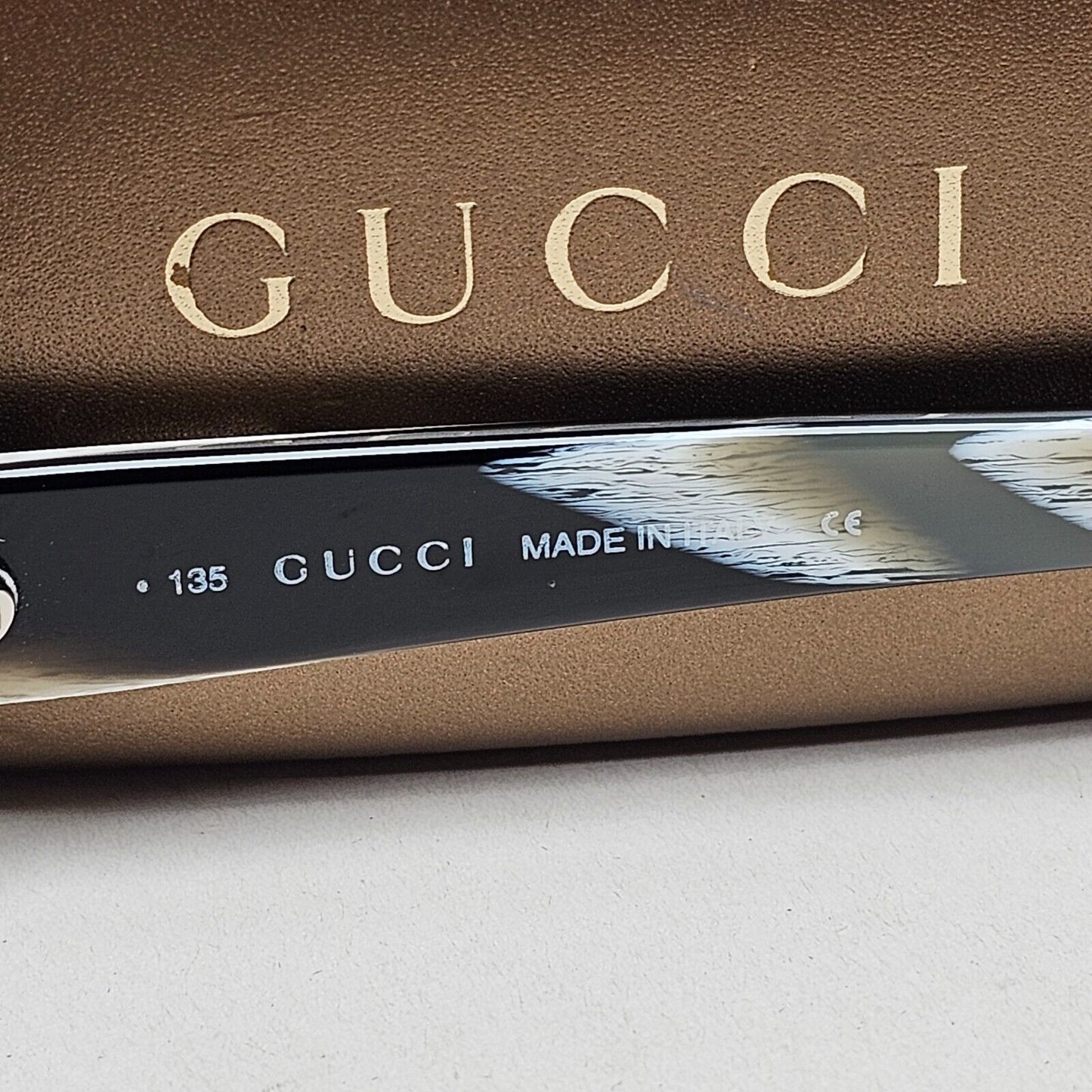 Gucci Sunglasses 1998 Vintage Rectangle Small Black Marble GG 2452/S 5MY 170125