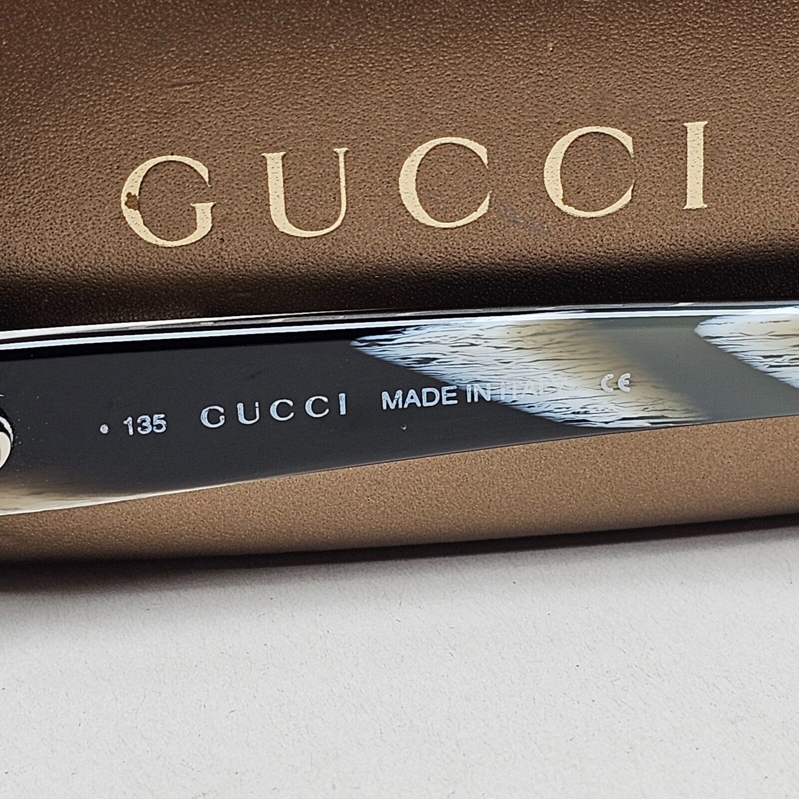 Gucci Sunglasses 1998 Vintage Rectangle Small Black Marble GG 2452/S 5MY 170125