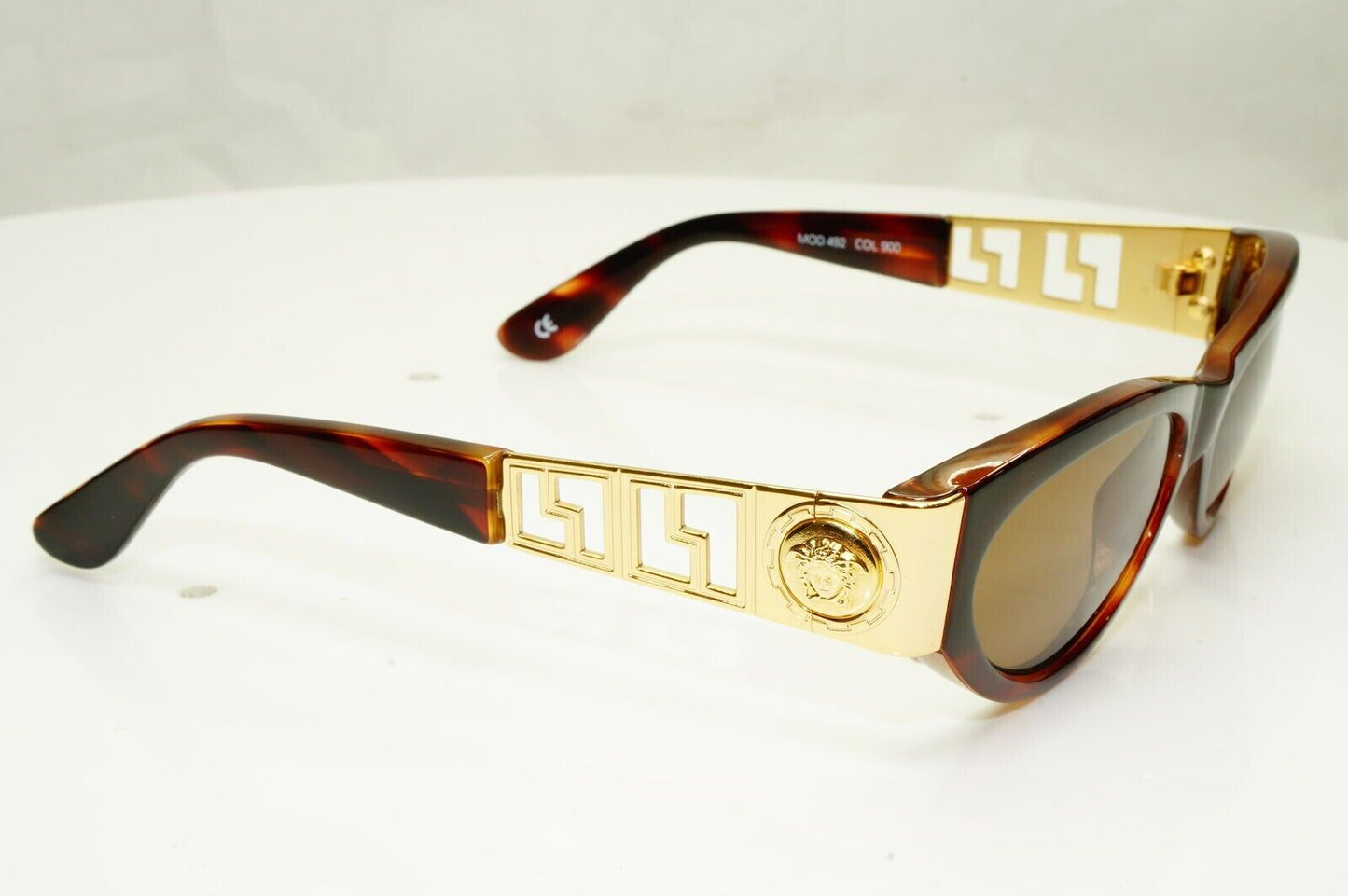 Gianni Versace Sunglasses 1996 Vintage Brown Gold Medusa Brown MOD 492 COL 900